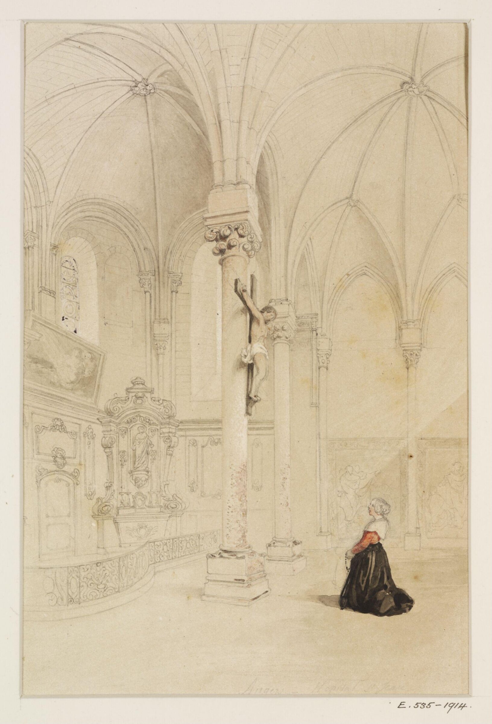 Drawing, Georges Adelmard Bouet, 19th Century