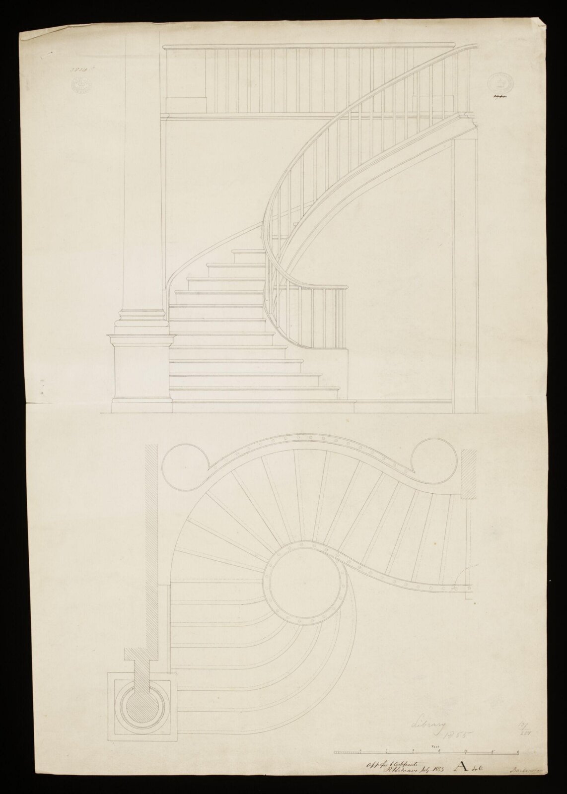 Drawing, S Burkinshaw, July 1855