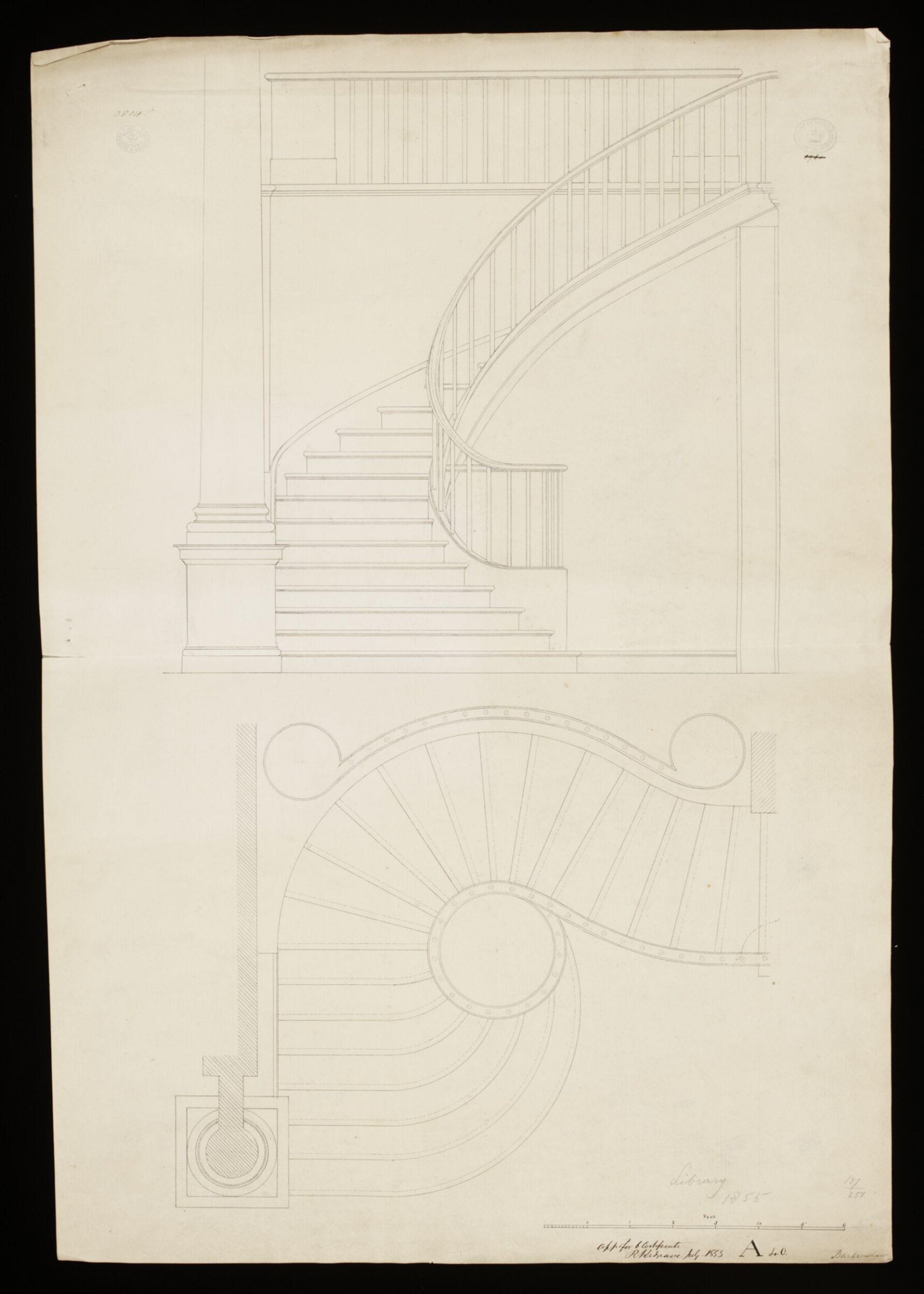 Drawing, S Burkinshaw, июль 1855