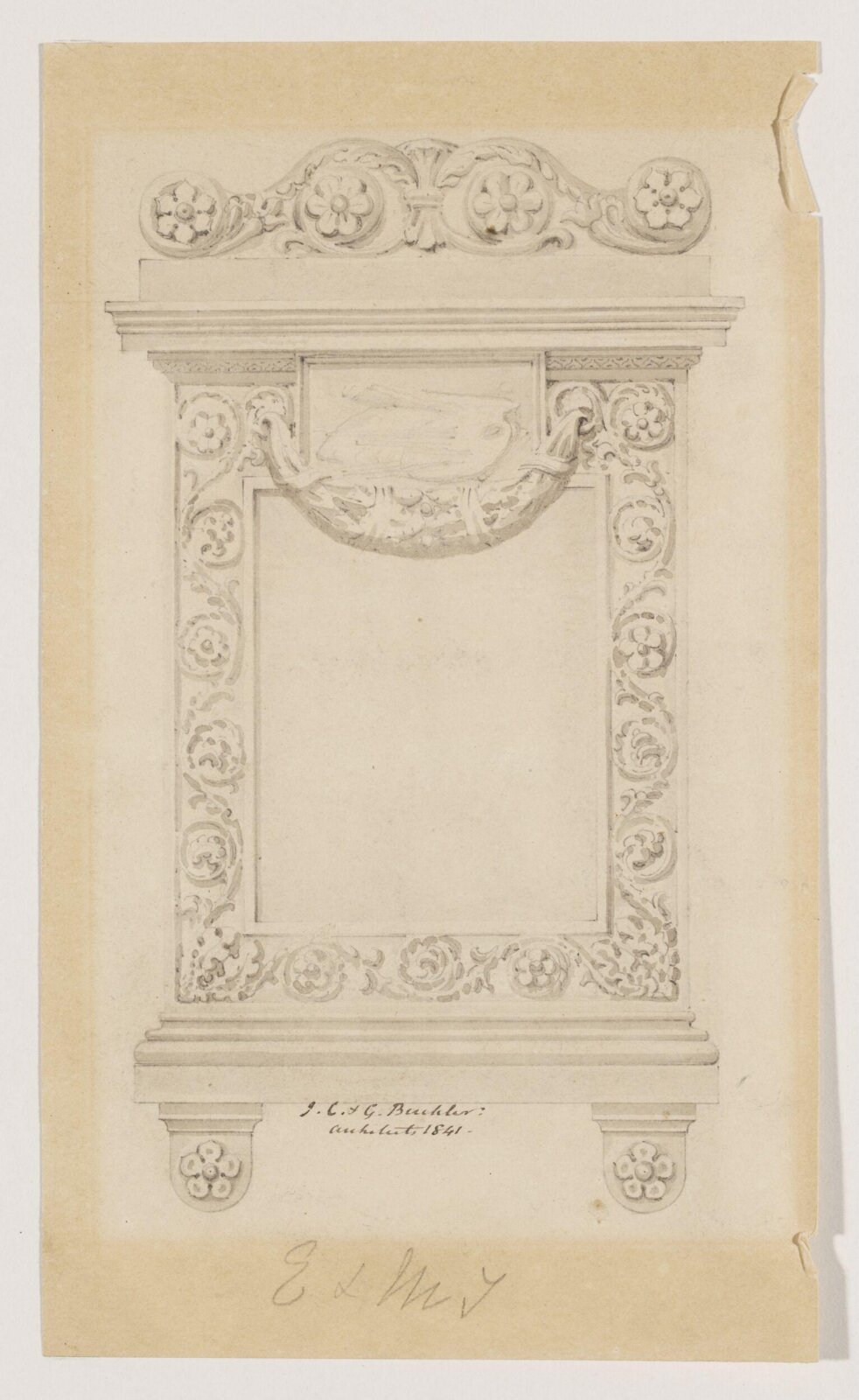 Drawing, John Chessell Buckler, 1841