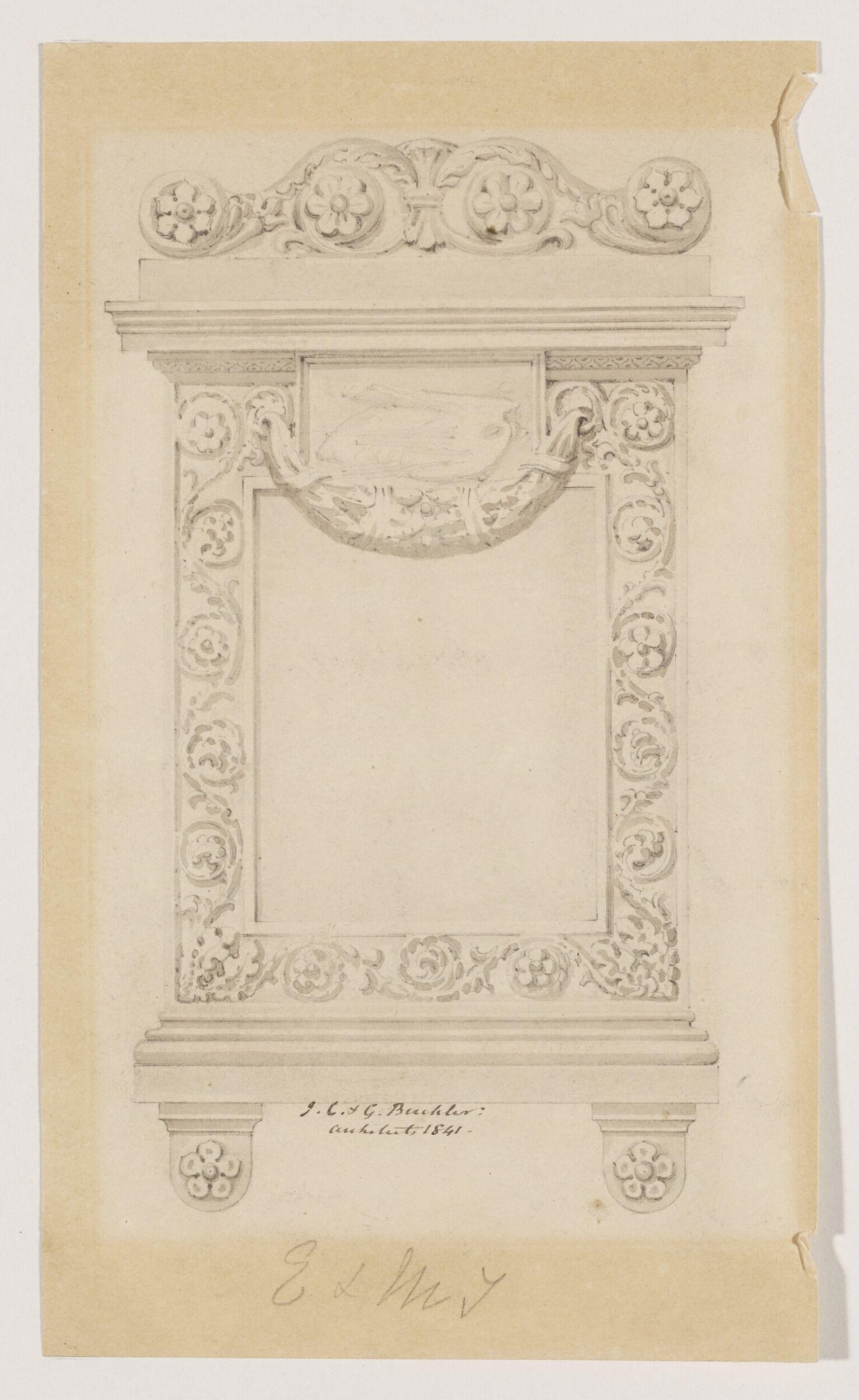 Drawing, John Chessell Buckler, 1841