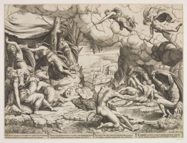 Mark Raimondi The Daughters of Niobe | Marcantonio Raimondi | Perino del Vaga | V&A ...