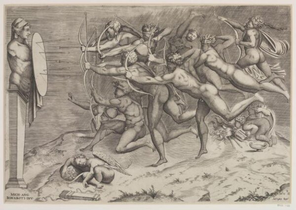 Mark Raimondi The Archers | Marcantonio Raimondi | Beatrizet, Nicolas | Michelangelo ...