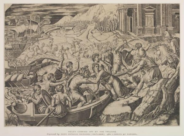 Mark Raimondi Helen carried off by the Trojan Warriors | Marcantonio Raimondi ...