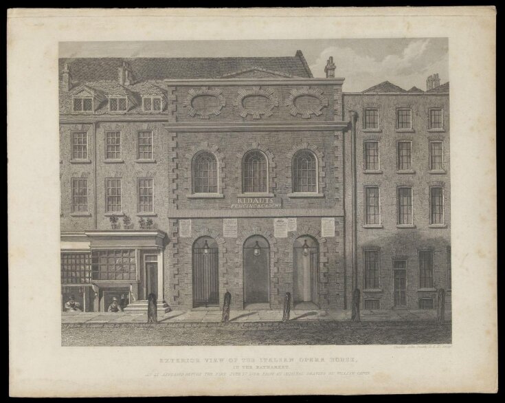 Exterior view of the Italian Opera House at the Haymarket  top image