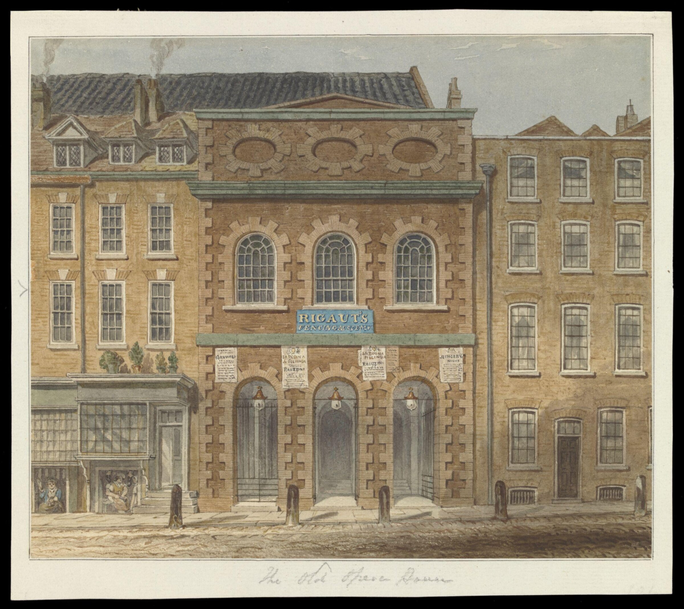 The Italian Opera House, Haymarket, prior to the fire of June 1789, William Capon, ca.1788