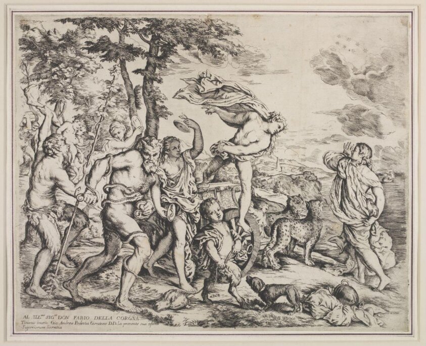 Bacchus and Ariadne (17th century) by Giovanni Andrea Podestà
