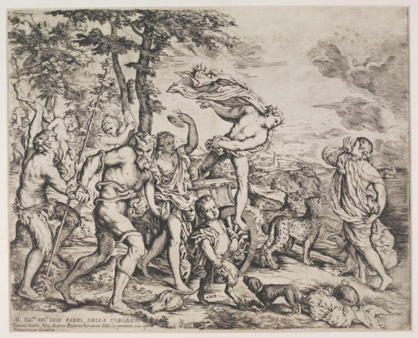 Bacchus and Ariadne (17th century) by Giovanni Andrea Podestà