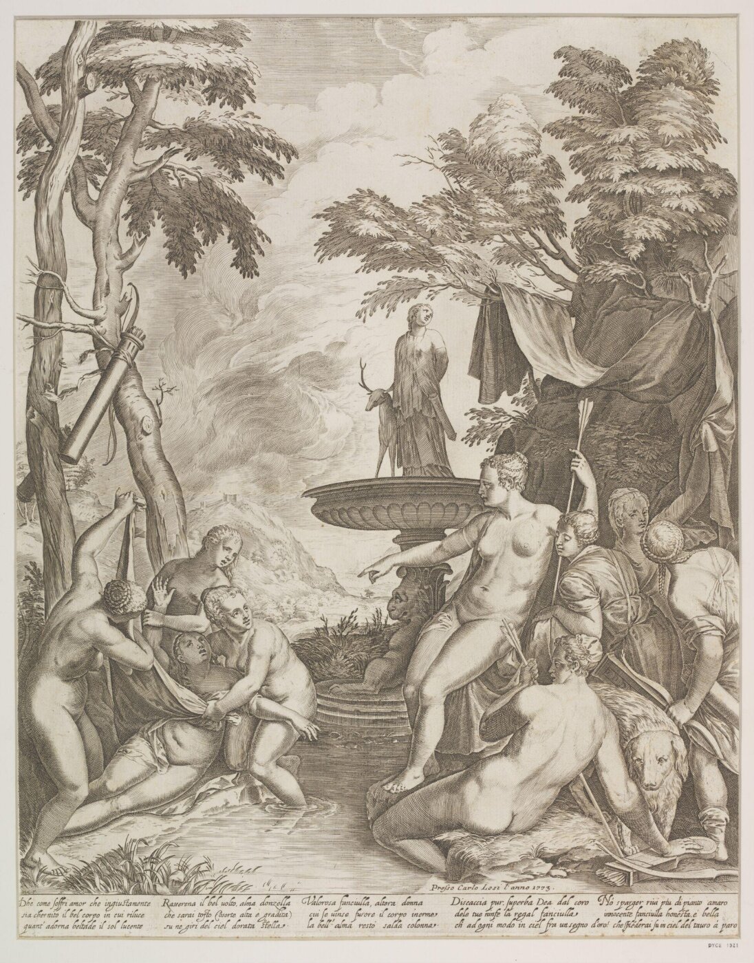 Unknown, Diana and her nymphs with Calisto