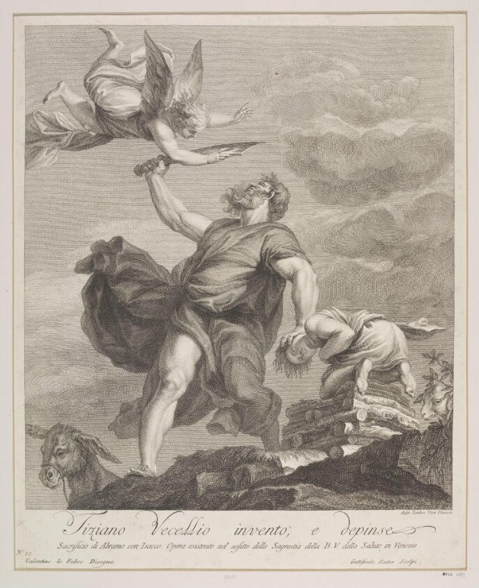 Abraham offering Isaac (1725-1800) by Johann Gottfried Seutter