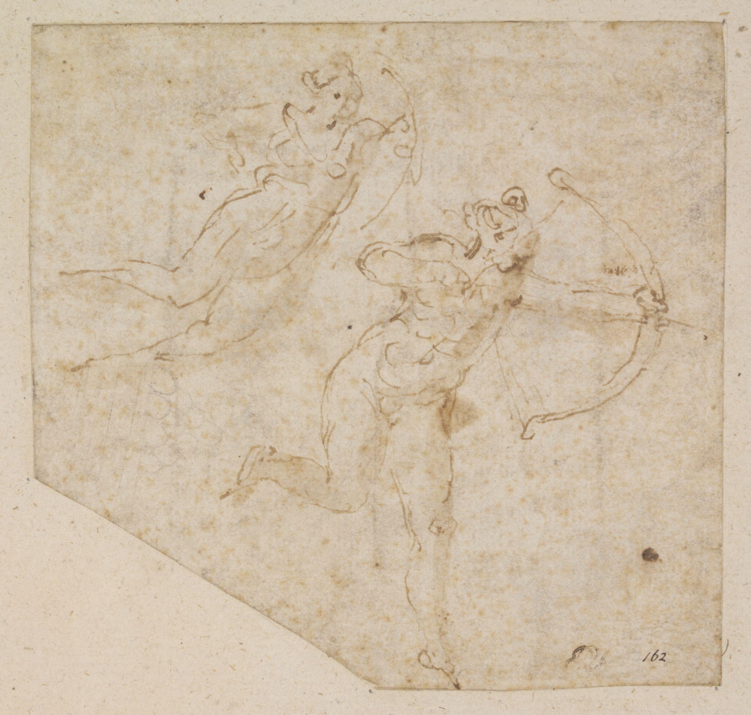 Drawing, Michelangelo, 1550s