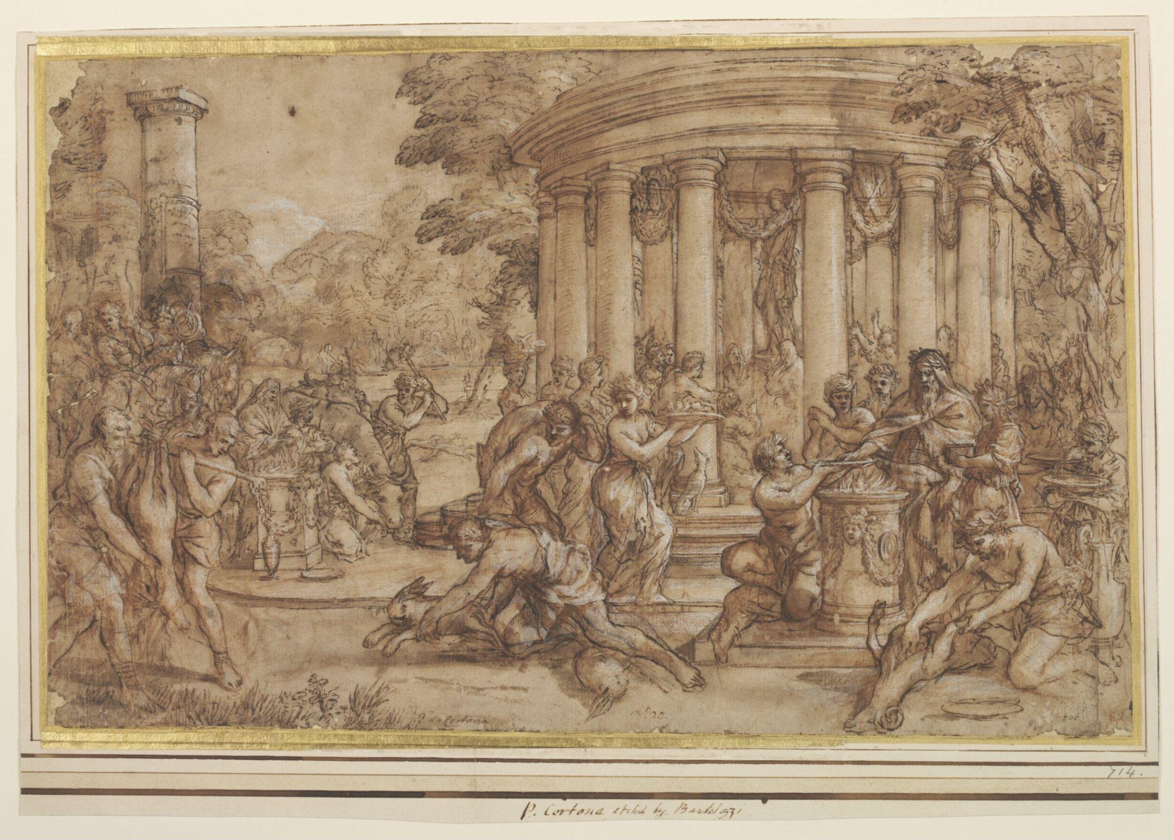 Roman Sacrifice, Pietro Da Cortona, 1615-1669