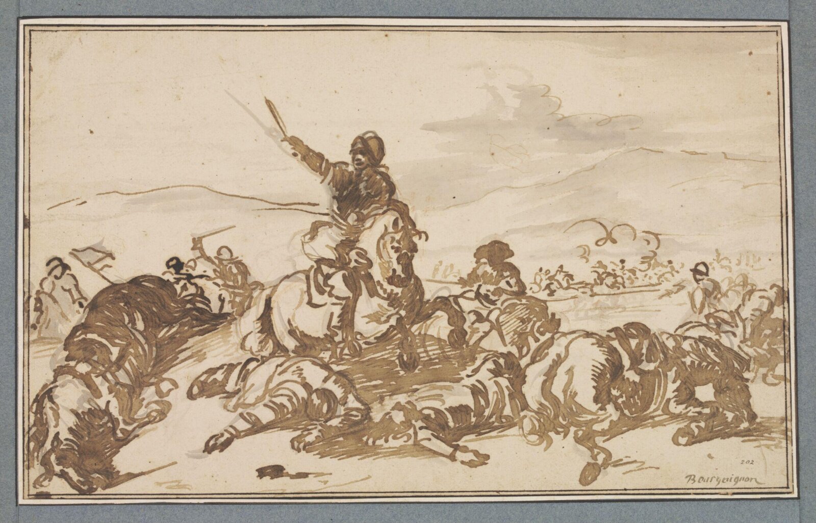 Drawing, Jacques Courtois, 1635-1676