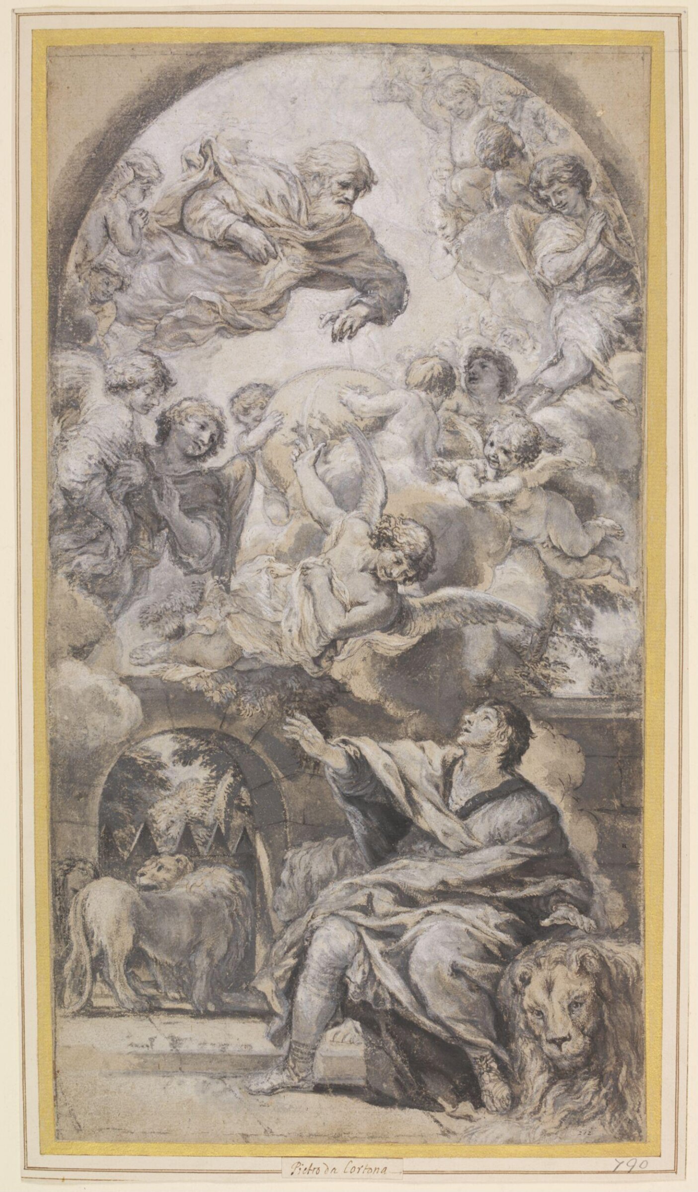 Daniel in the Lions' Den, Pietro Da Cortona, 17th century