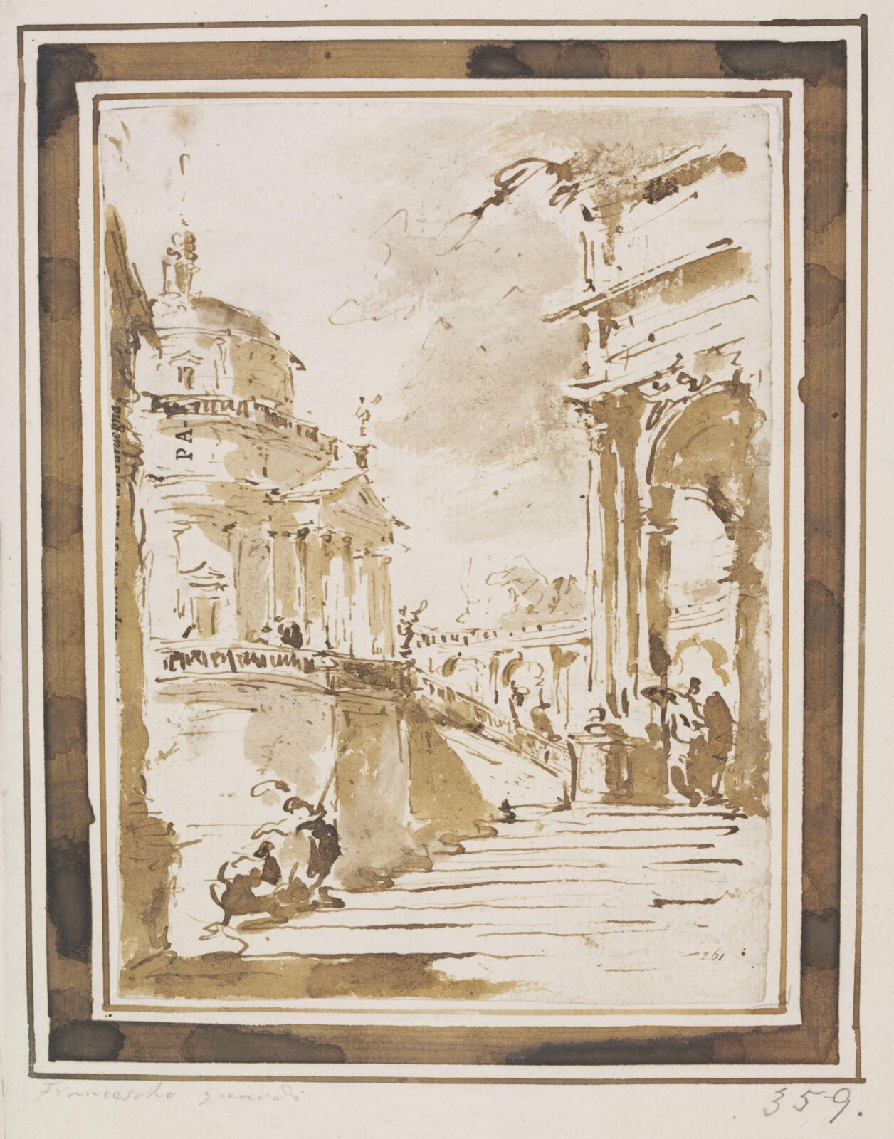 Drawing, Francesco Guardi, 18th century