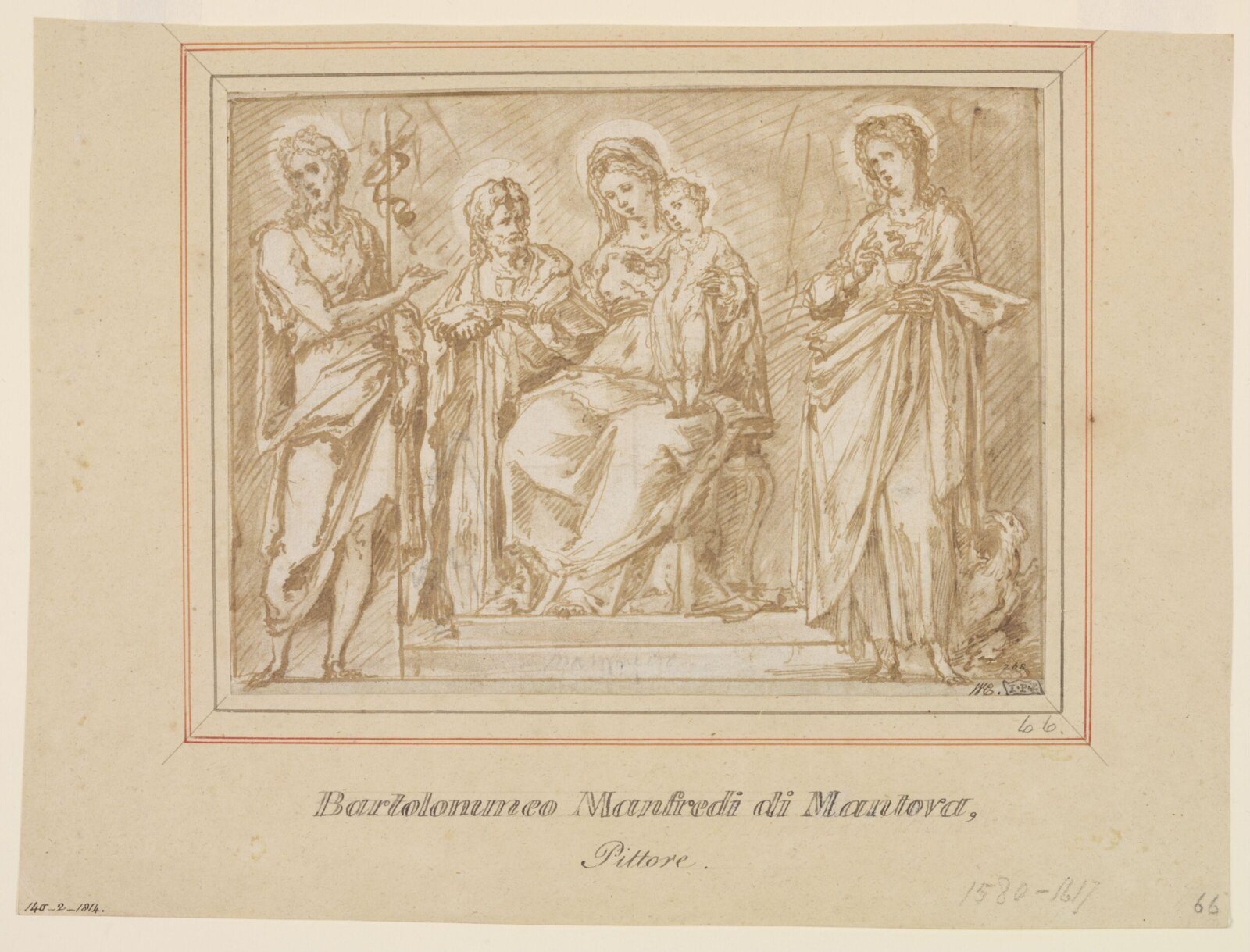 Drawing, Bartolomeo Manfredi, ca. 1600-1622