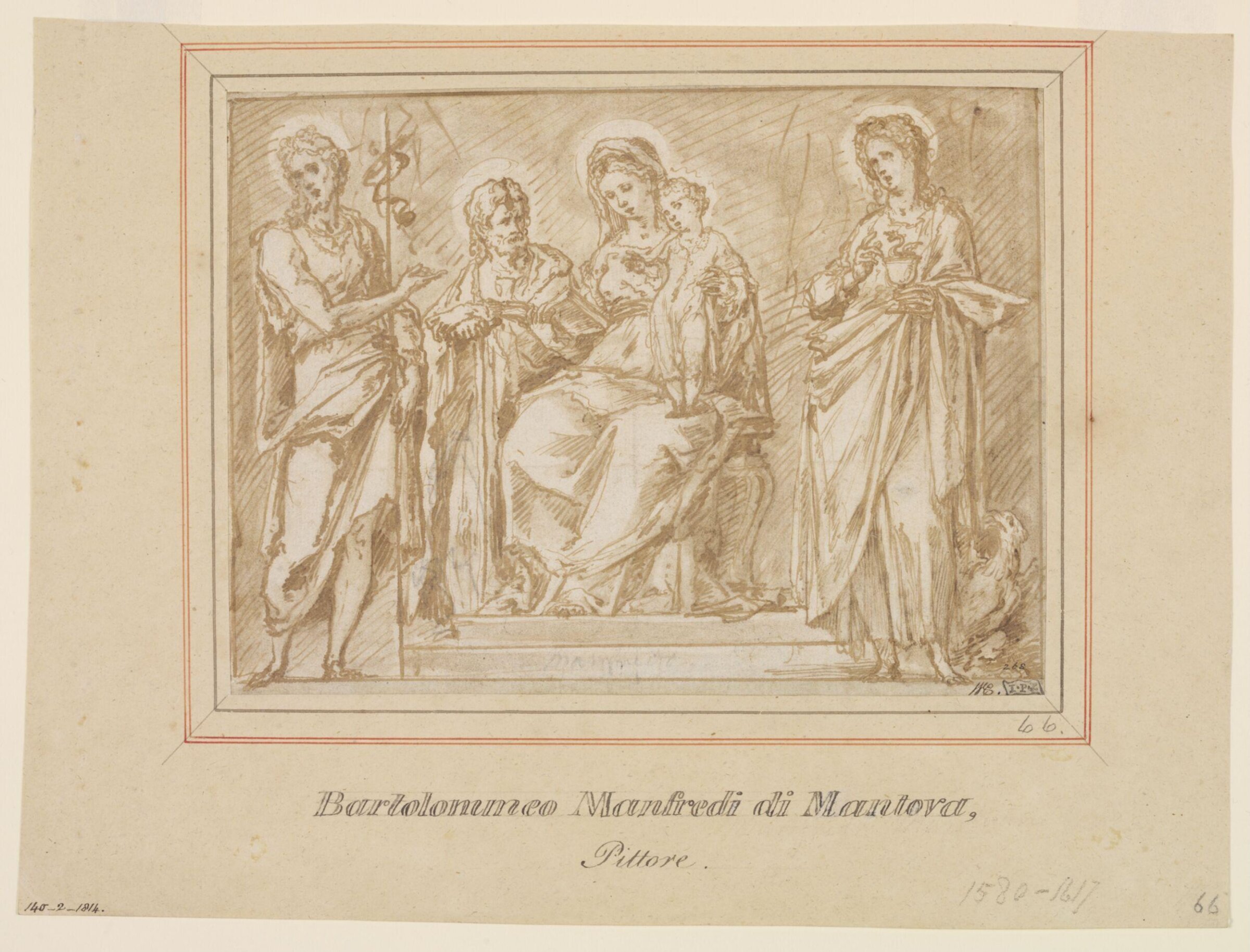 Drawing, Bartolomeo Manfredi, ca. 1600-1622