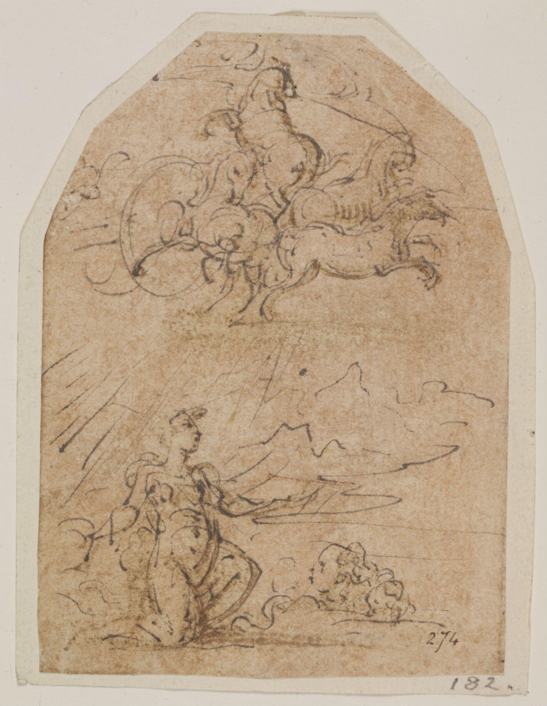 Fall of Phaeton, Parmigianino, ca. 1520 - 1540