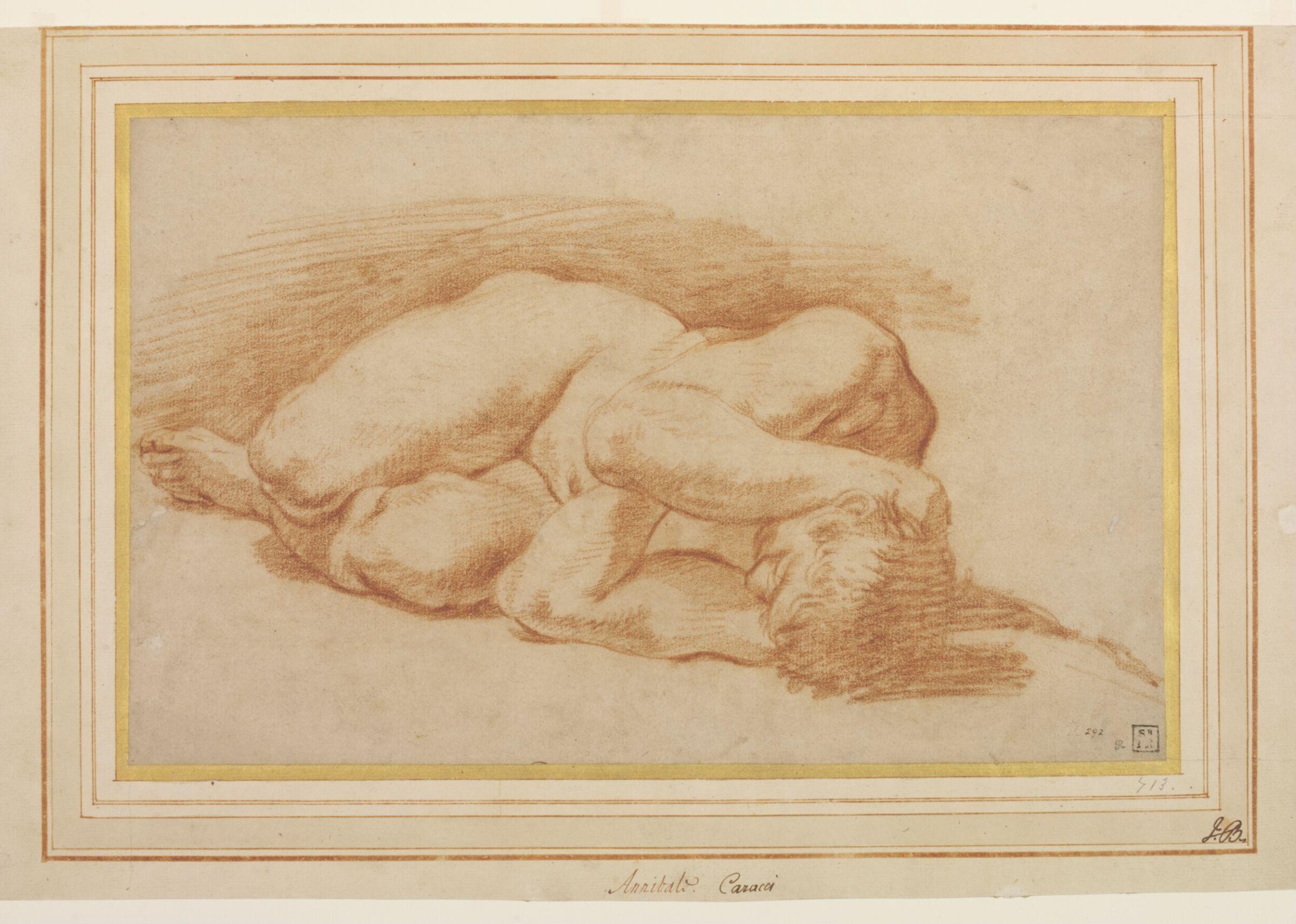 Male nude lying on the ground, Benedetto Luti, late 17th century to 18th century