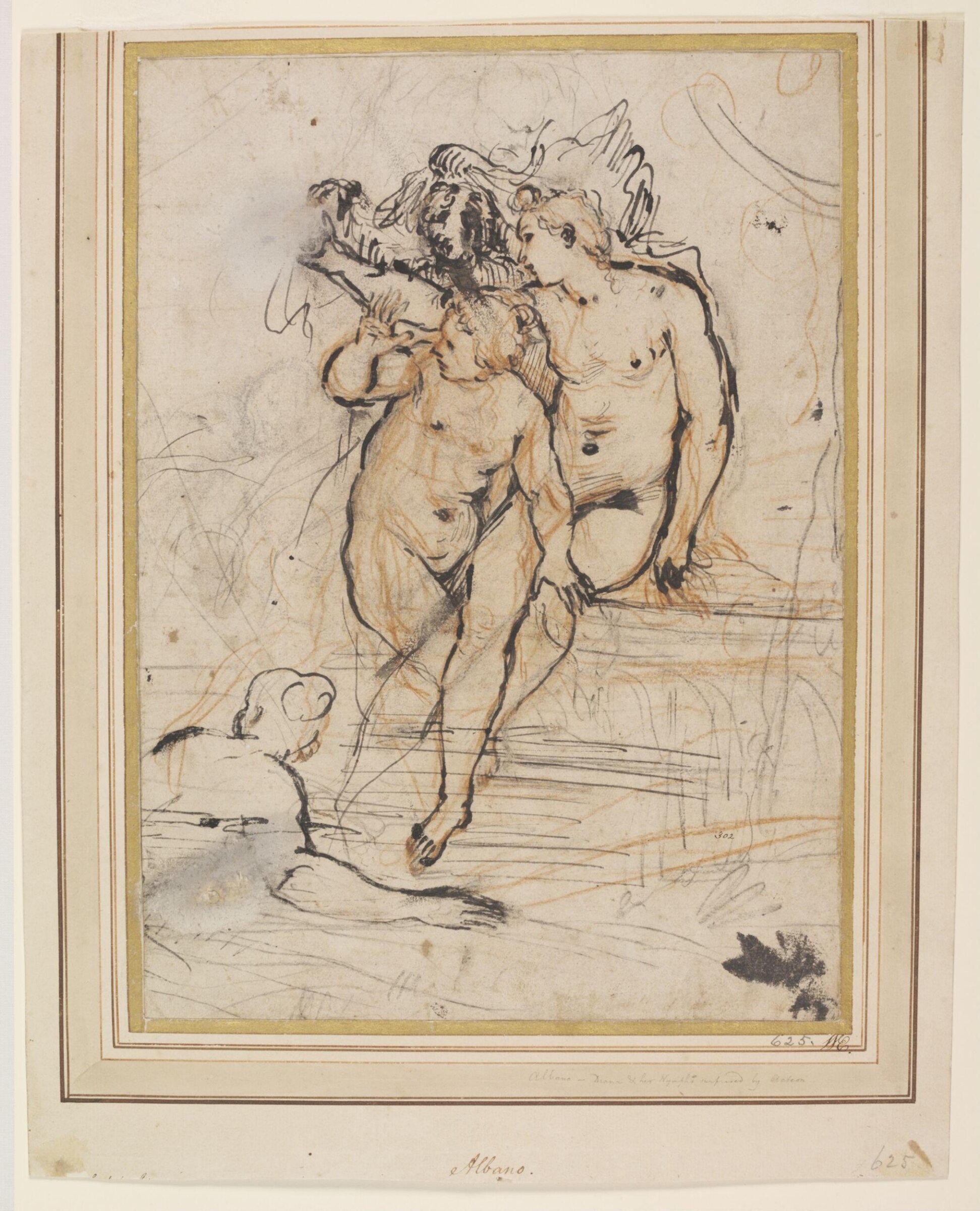 Study for a composition with Diana and nymphs, Francesco Albani, 17th century