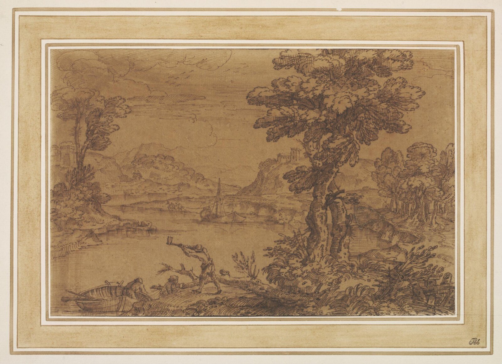 Drawing, Giovanni Francesco Grimaldi, ca. 1625-1680
