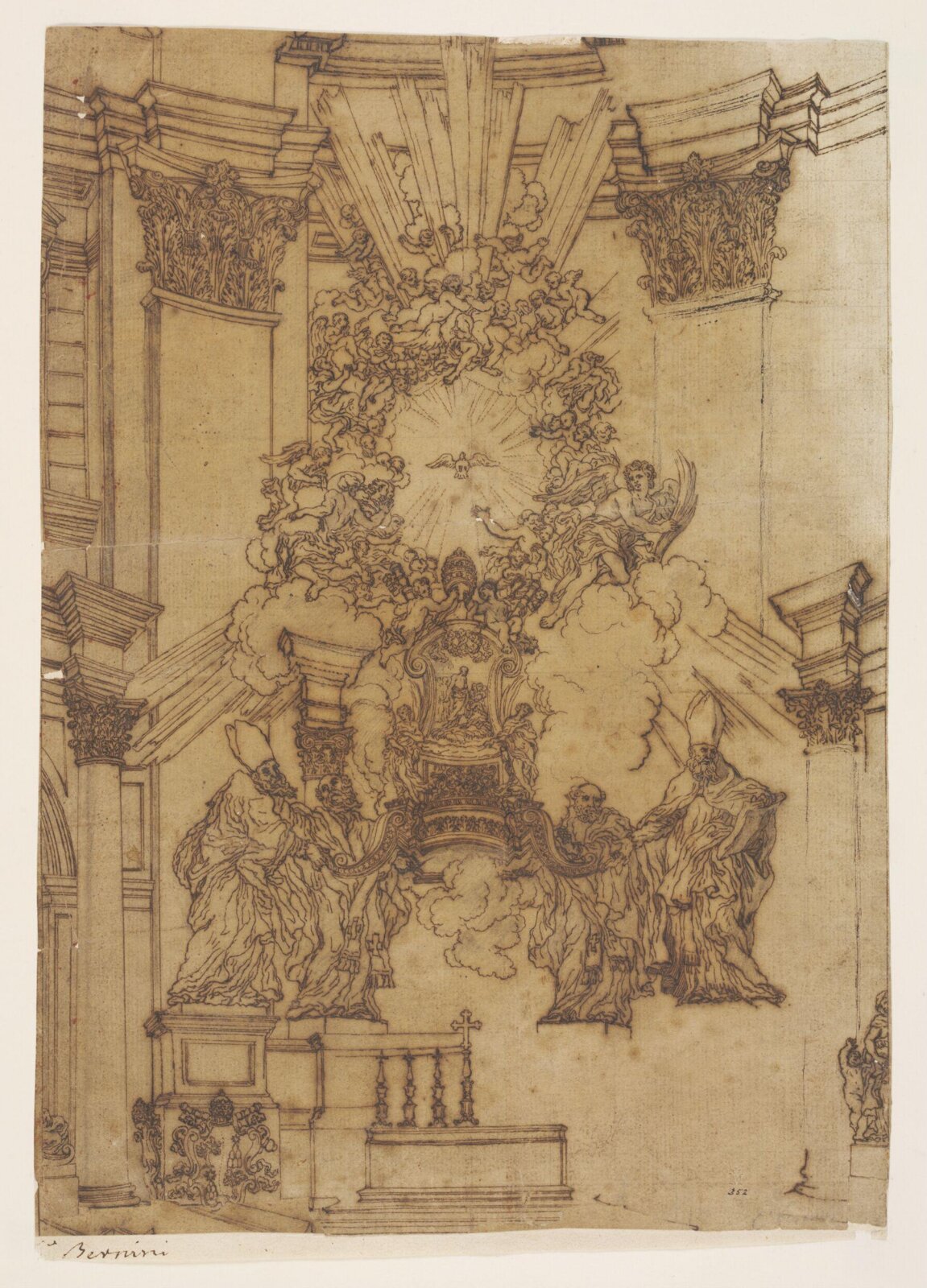 Drawing, Gian Lorenzo Bernini, ca. 1620-1680