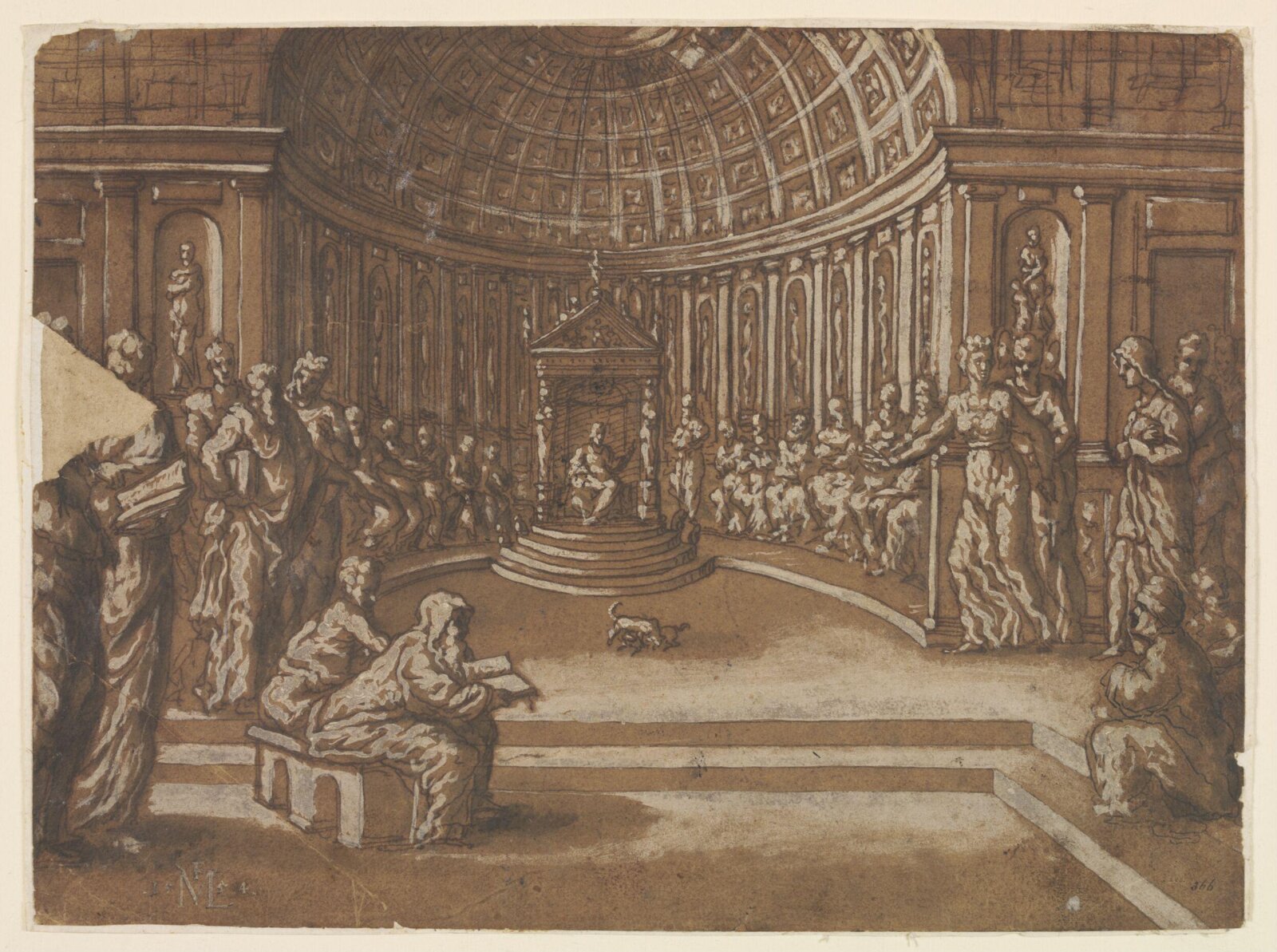 Drawing, Melchior Lorck, 1554