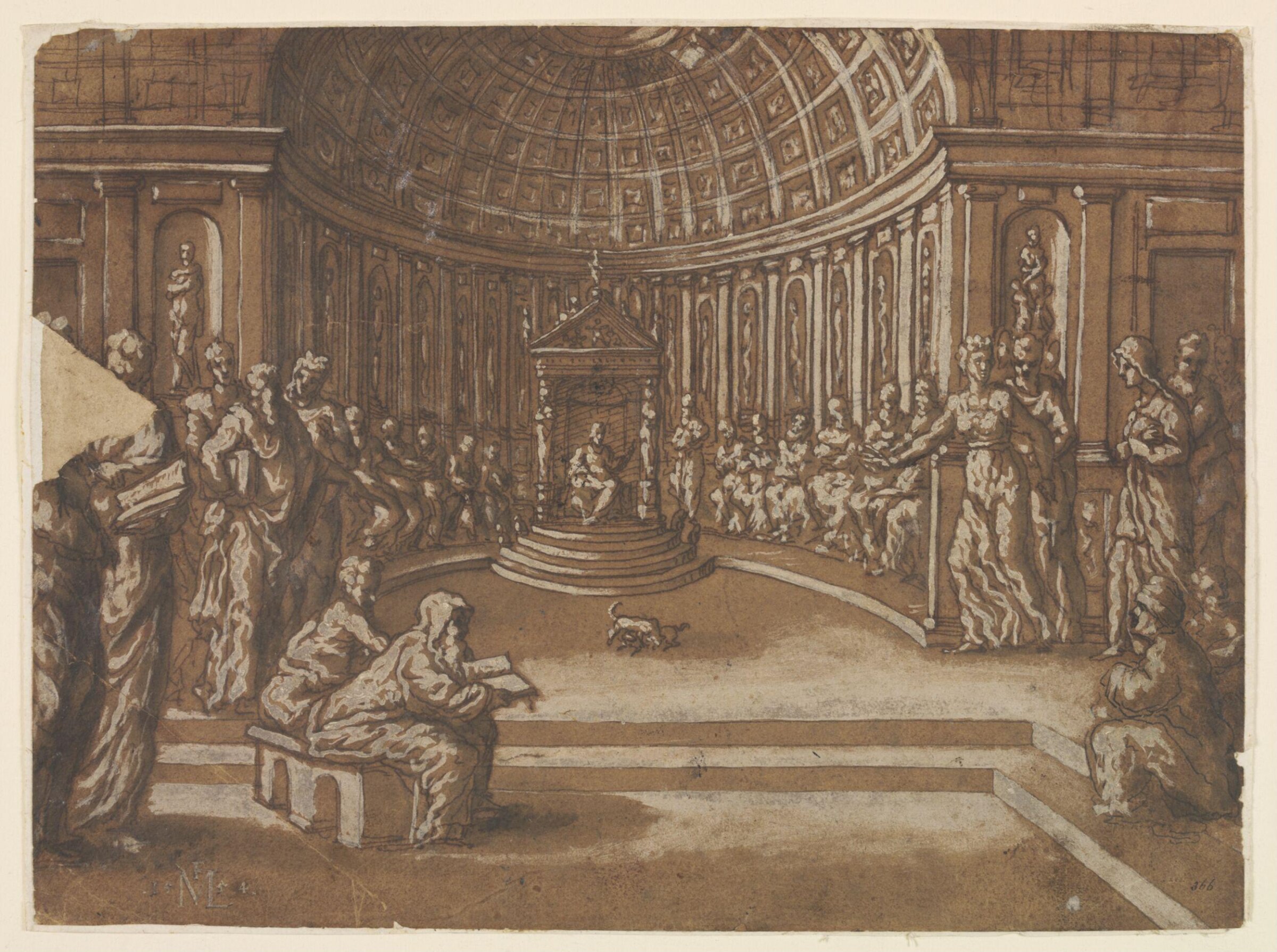 Drawing, Melchior Lorck, 1554
