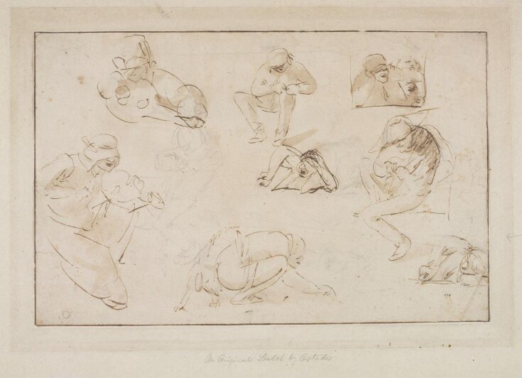 Study of Peasant Figures in Various Poses top image