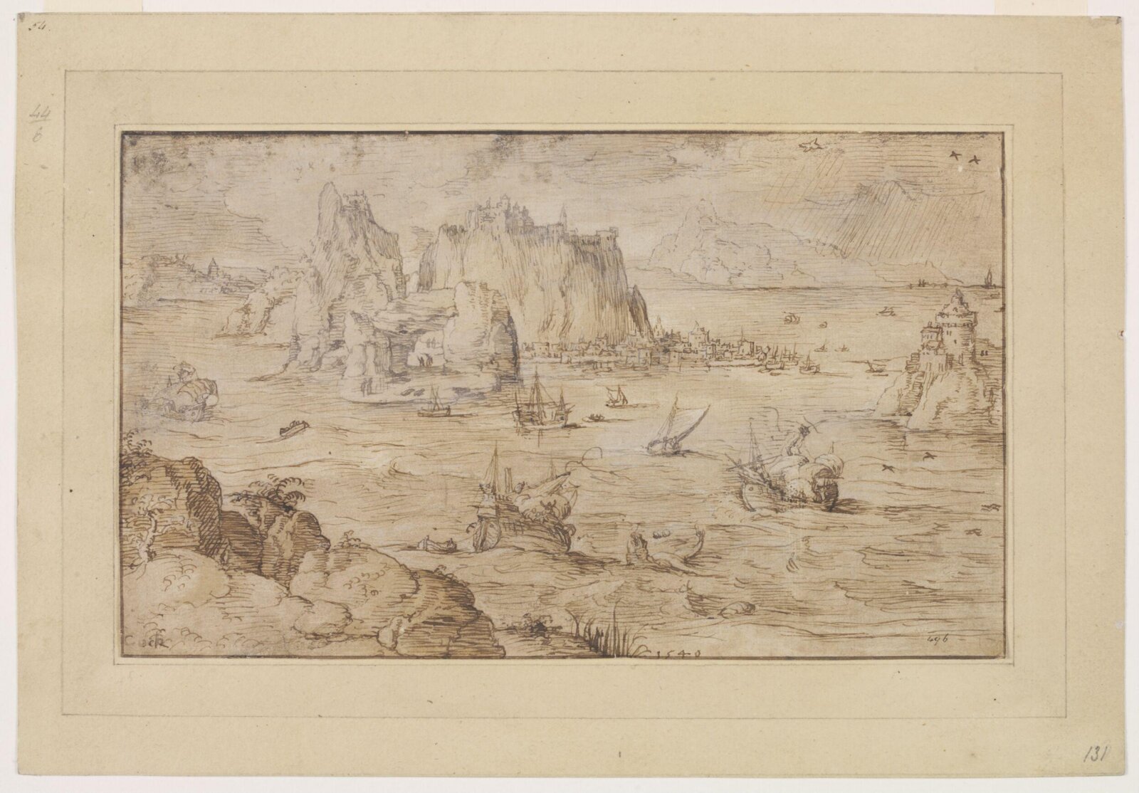 A Coastal Landscape in a Storm, Mathys Cock, 1540