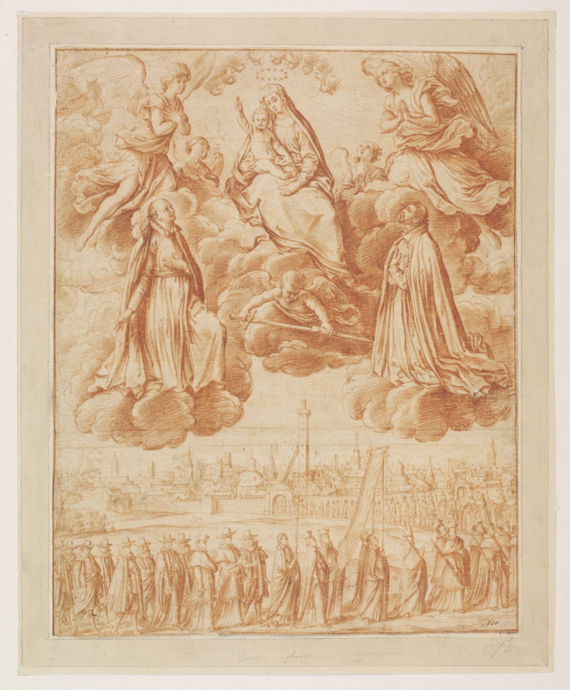 Adoration of the Virgin and Child, Gerard Seghers, 17th century