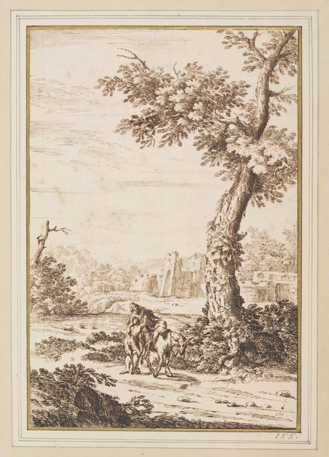 Drawing, Gabriel Perelle, 17th century