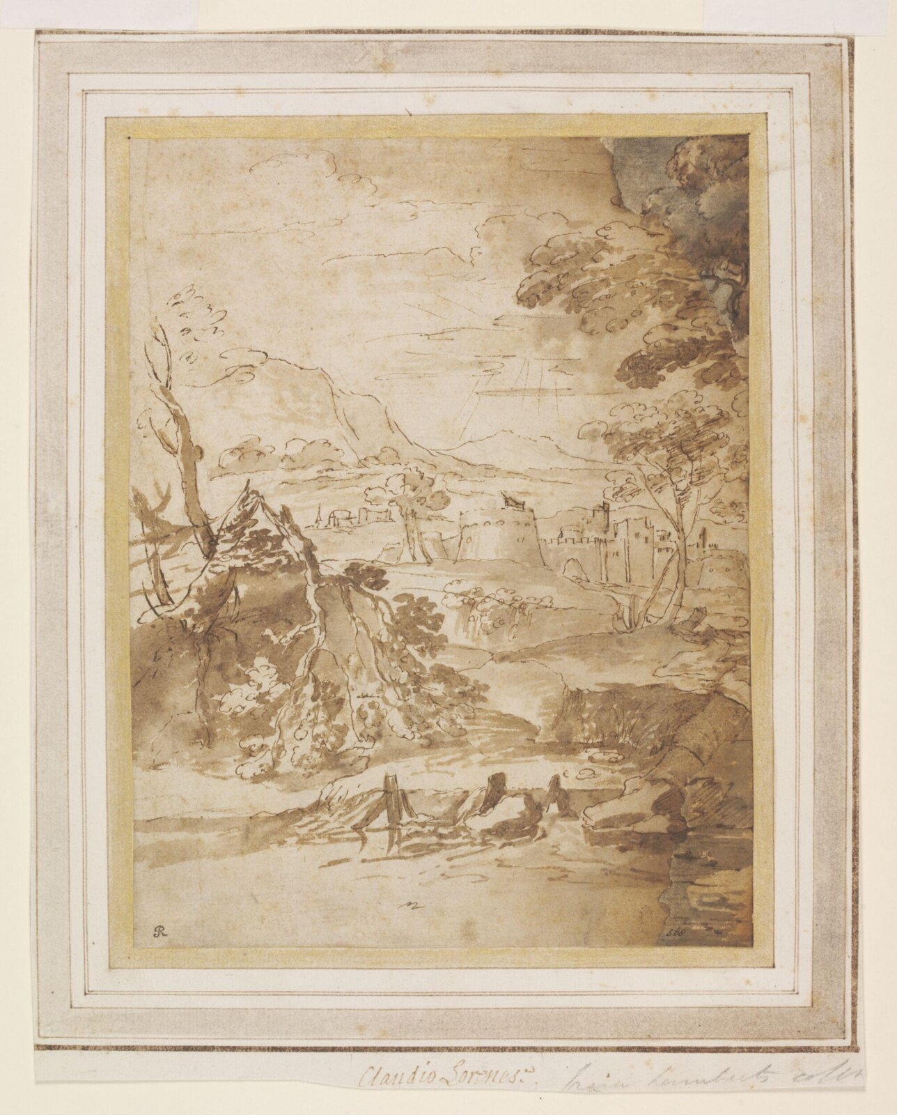 Drawing, Claude Lorrain, 17th century