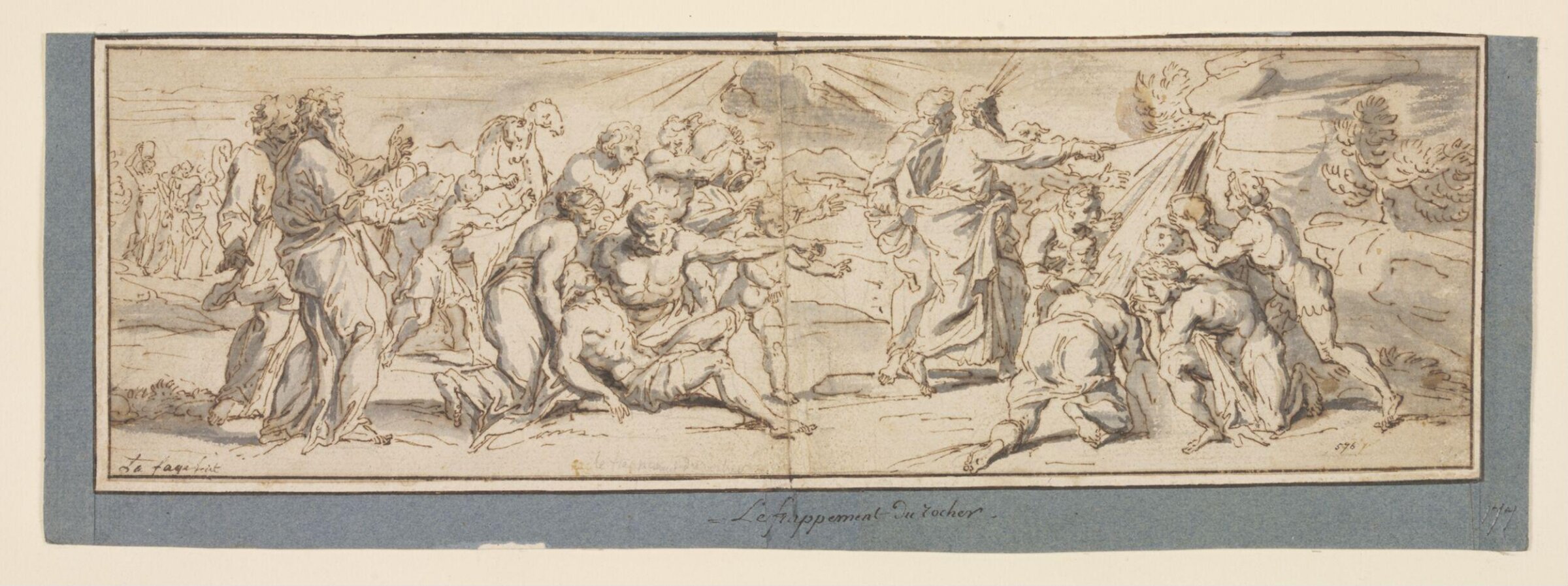 Moses striking on the Rock, Raymond Lafage, 17th century