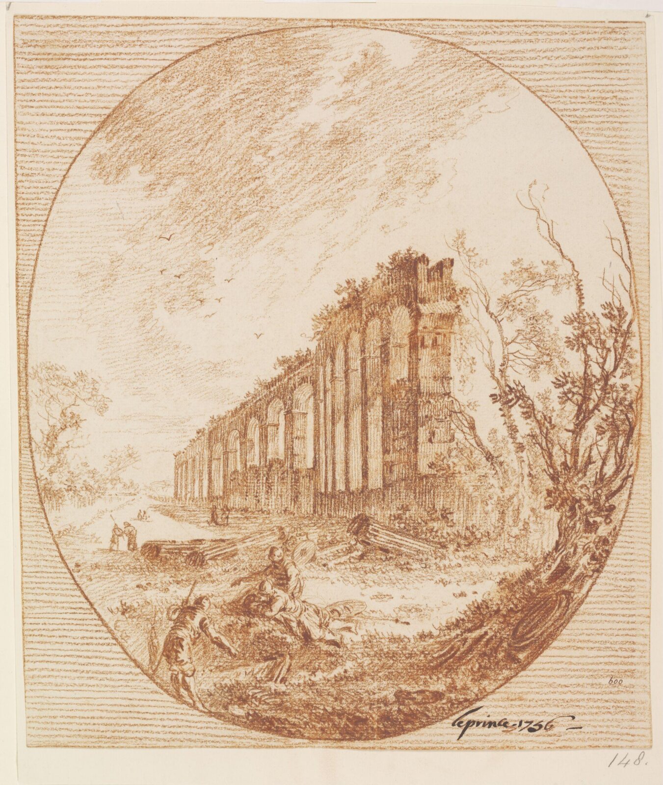 Drawing, Jean-Baptiste Le Prince, 1756