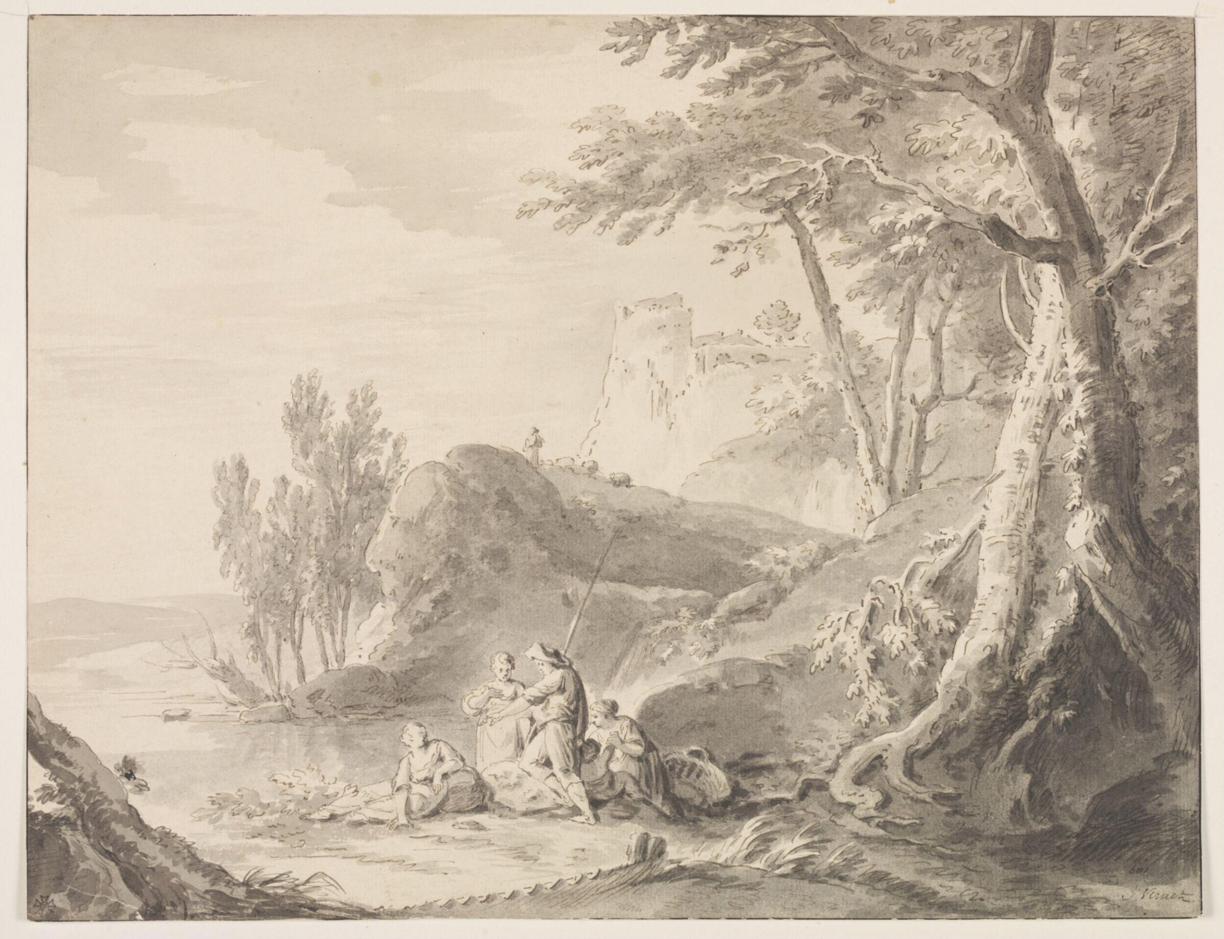 Drawing, Claude-Joseph Vernet, 18th century