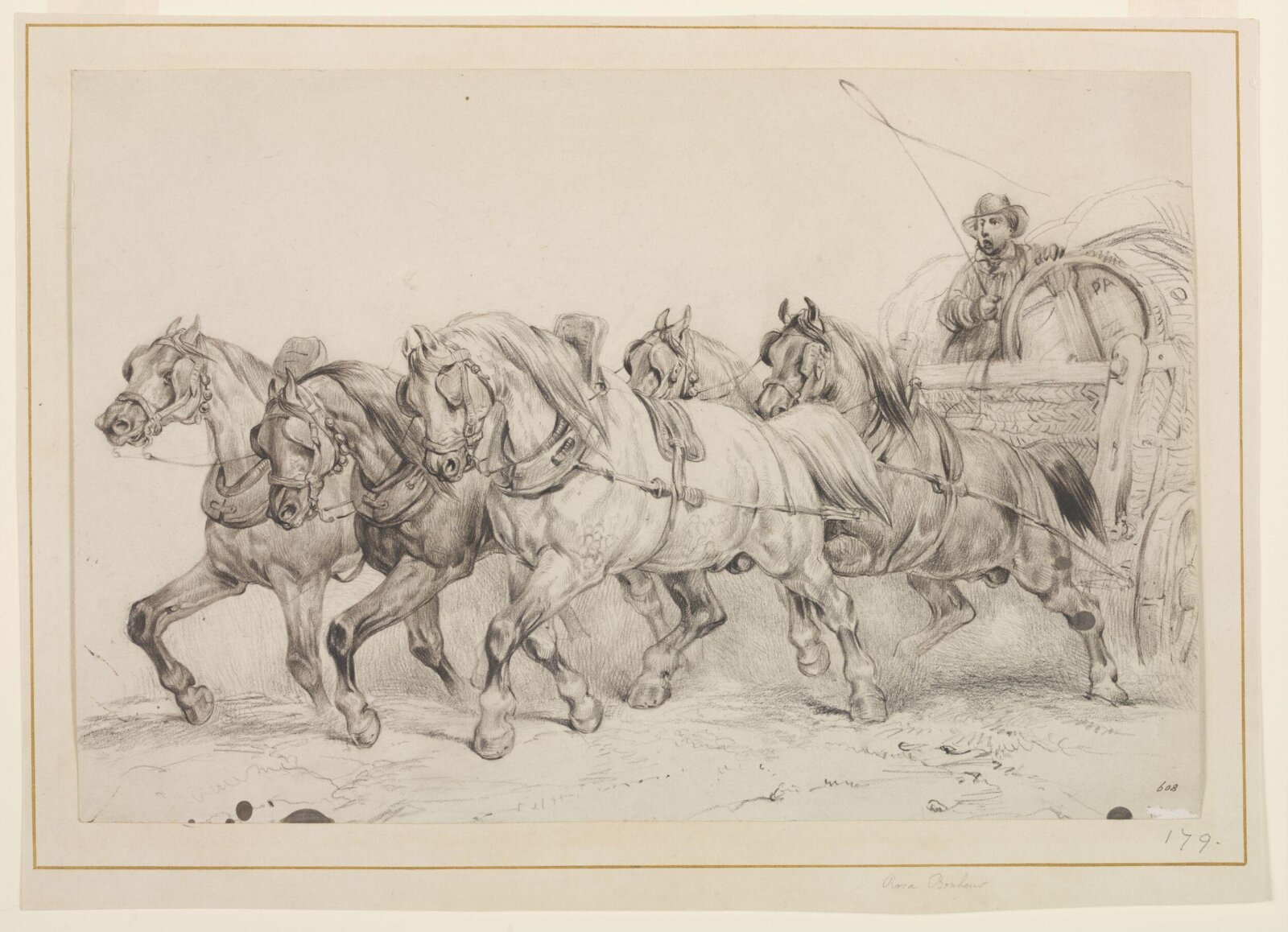 Drawing, Victor Adam, 19th century