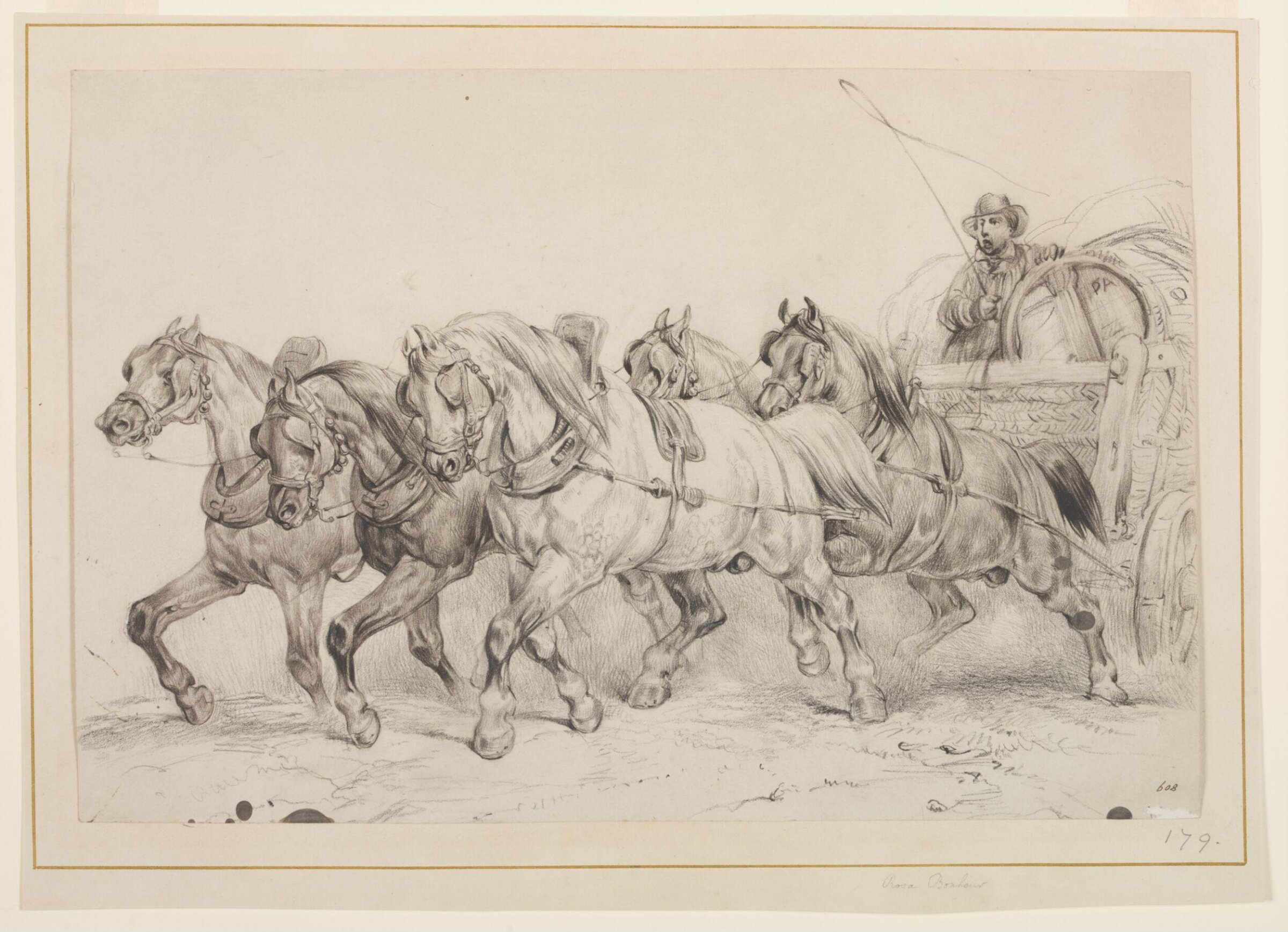 Drawing, Victor Adam, 19th century