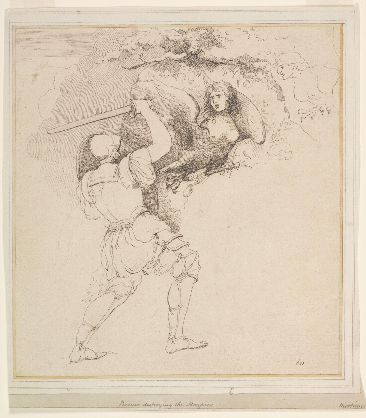 Perseus Destroying the Harpies, John Hamilton Mortimer, second half of 18th century