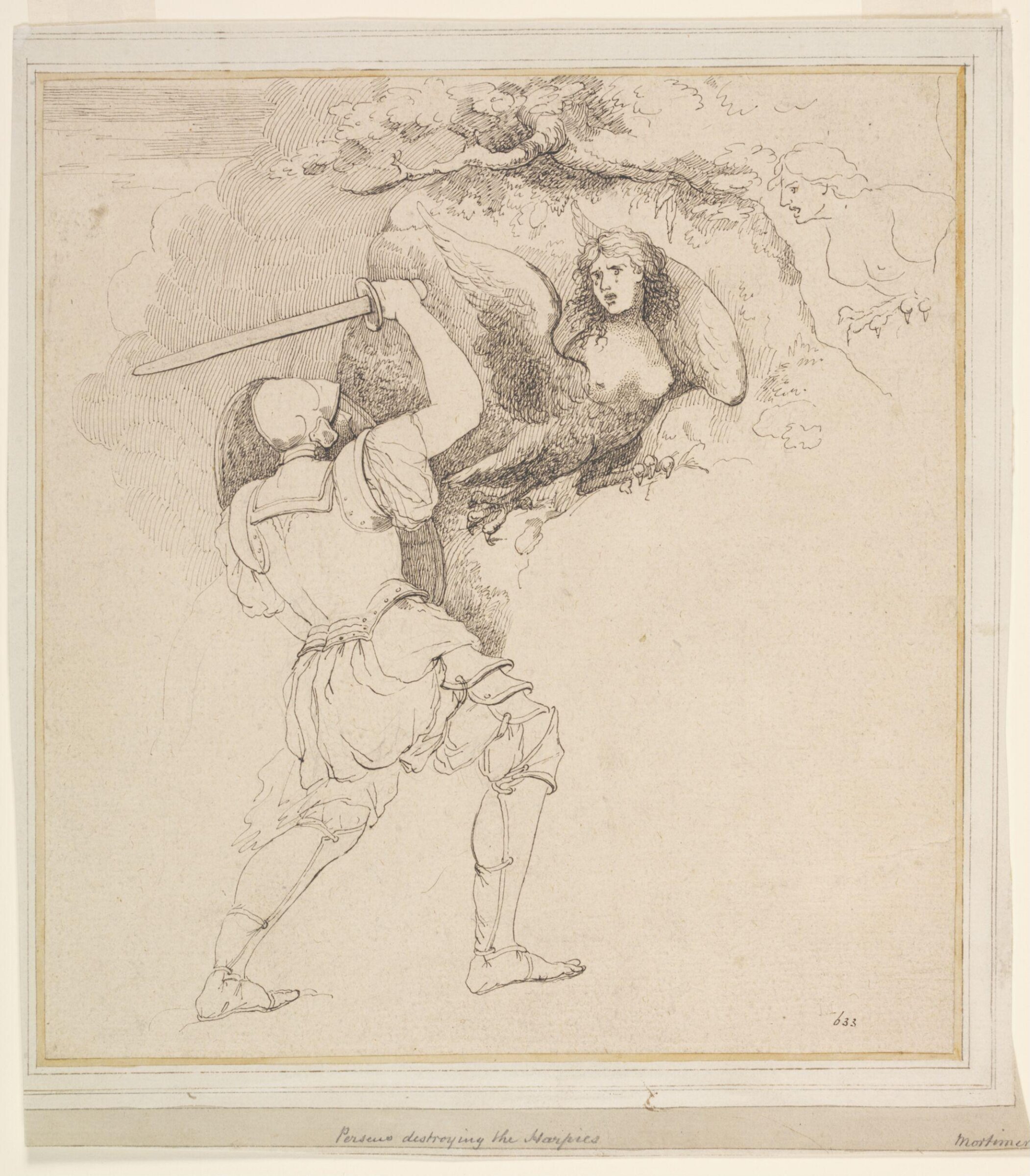Perseus Destroying the Harpies, John Hamilton Mortimer, second half of 18th century