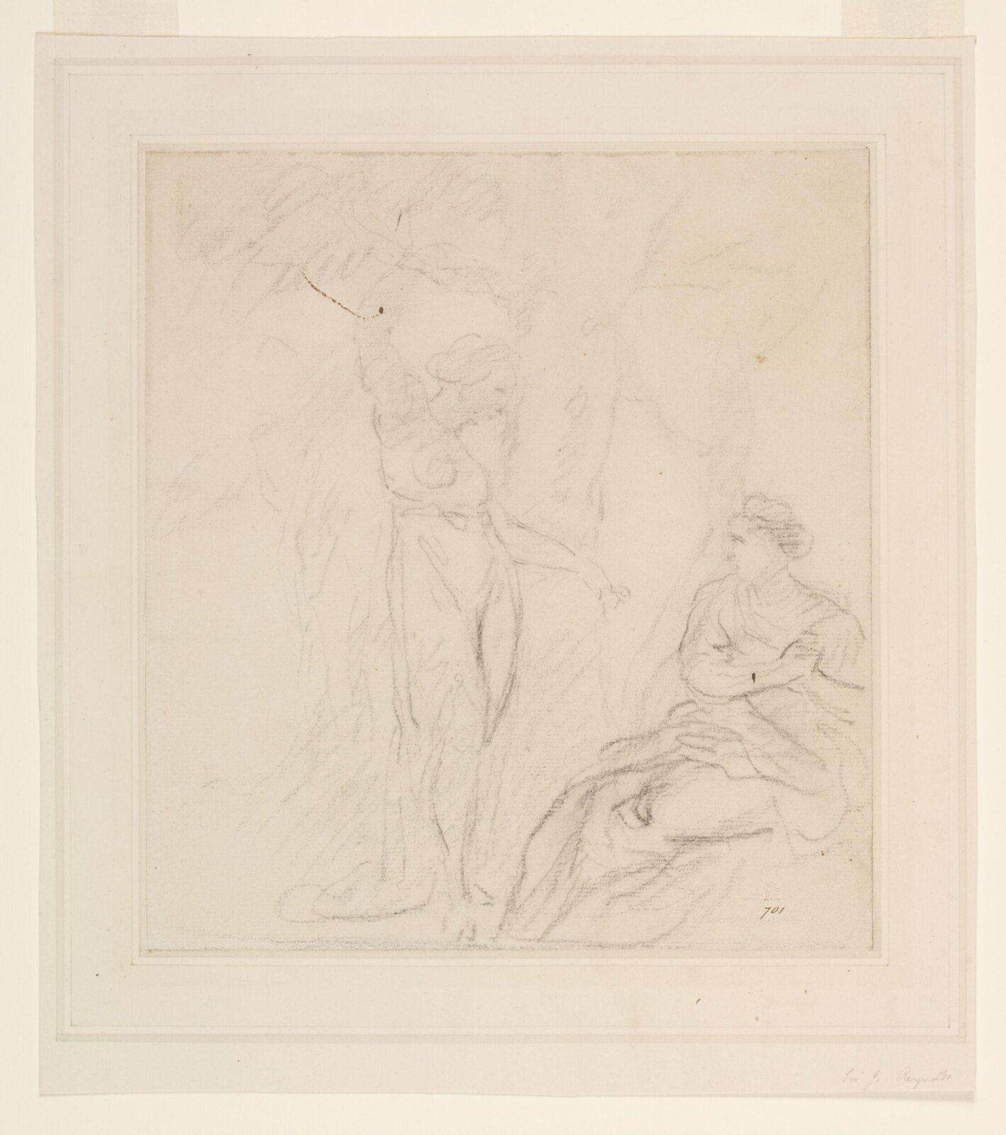 Drawing, Joshua Reynolds, 18th century