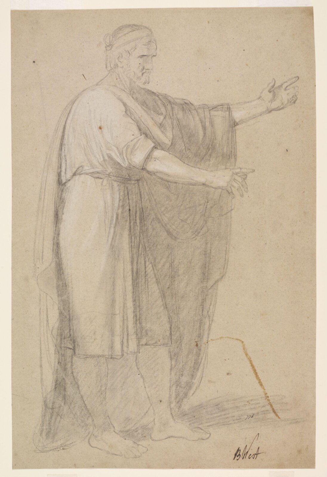 Drawing, Benjamin West, late 18th - early 19th century