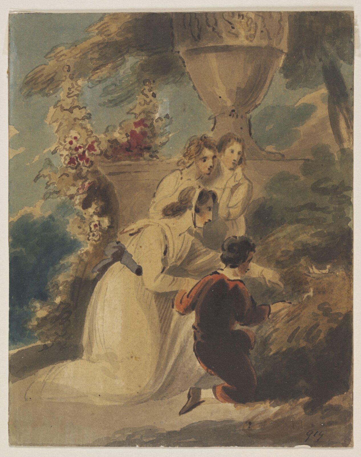 Watercolour, Richard Westall, late 18th - early 19th century