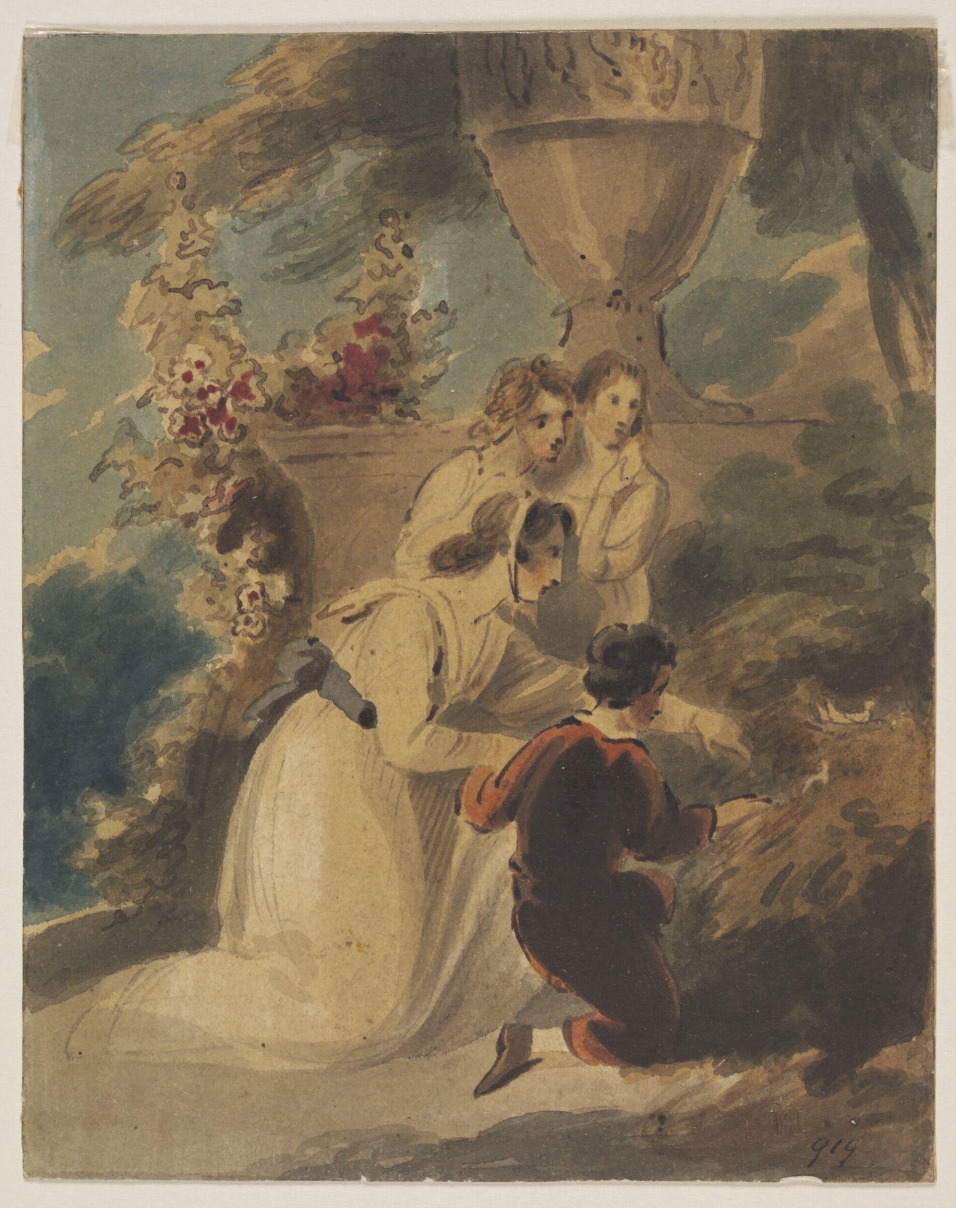 Watercolour, Richard Westall, late 18th - early 19th century