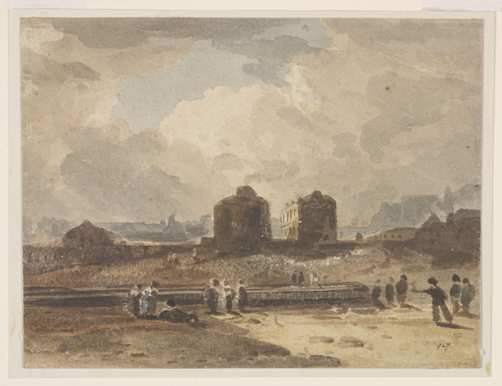 Watercolour, John Varley, late 18th - mid 19th century