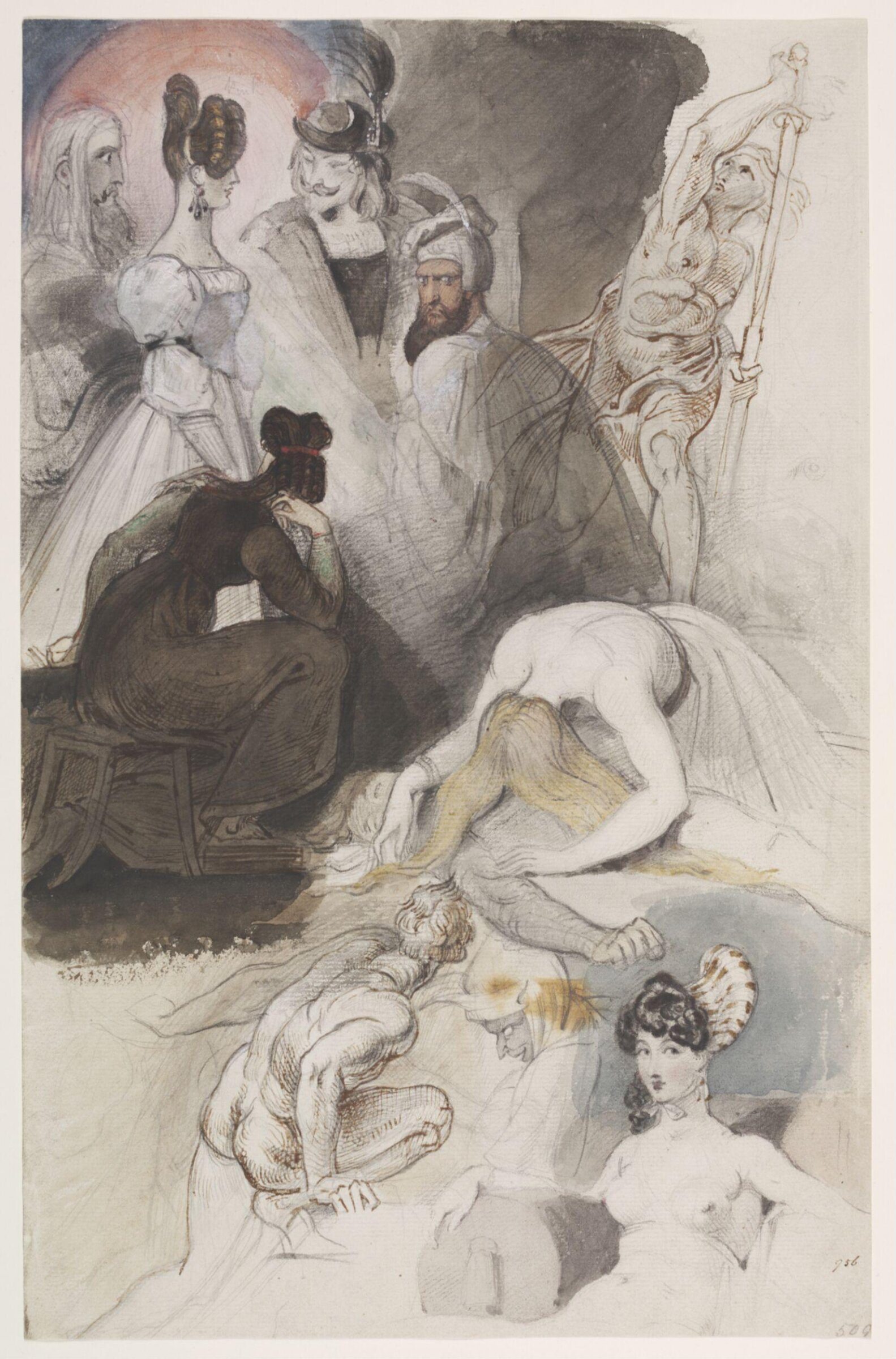 Drawing, Theodor Mattias von Holst, early - mid 19th century