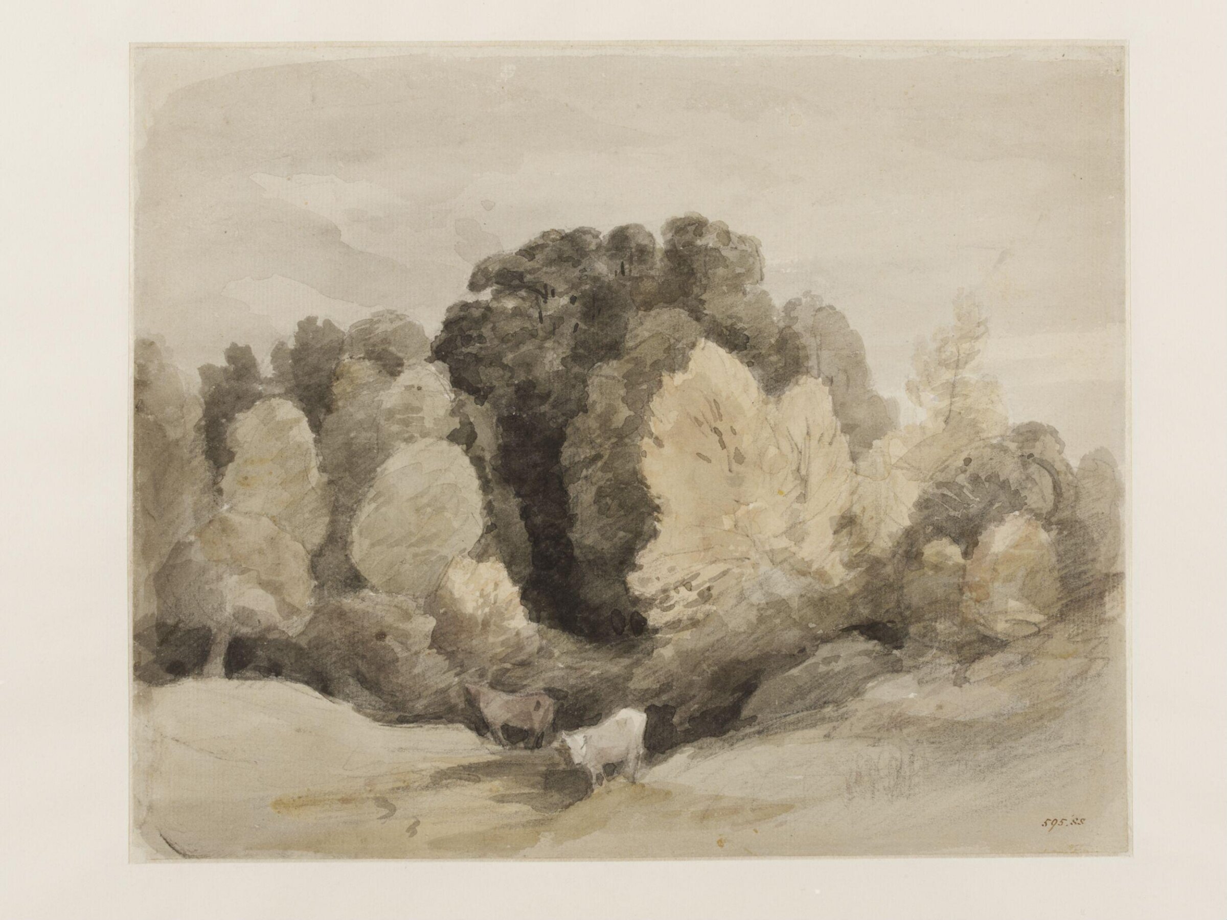Cattle near the edge of the wood, Constable, ca. 1800-05