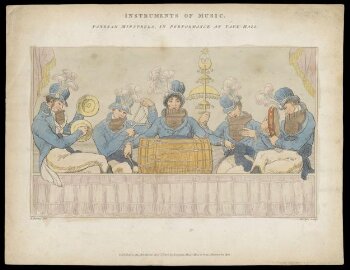  'Instruments of music. Pandean ministrels in performance at Vaux-hall'