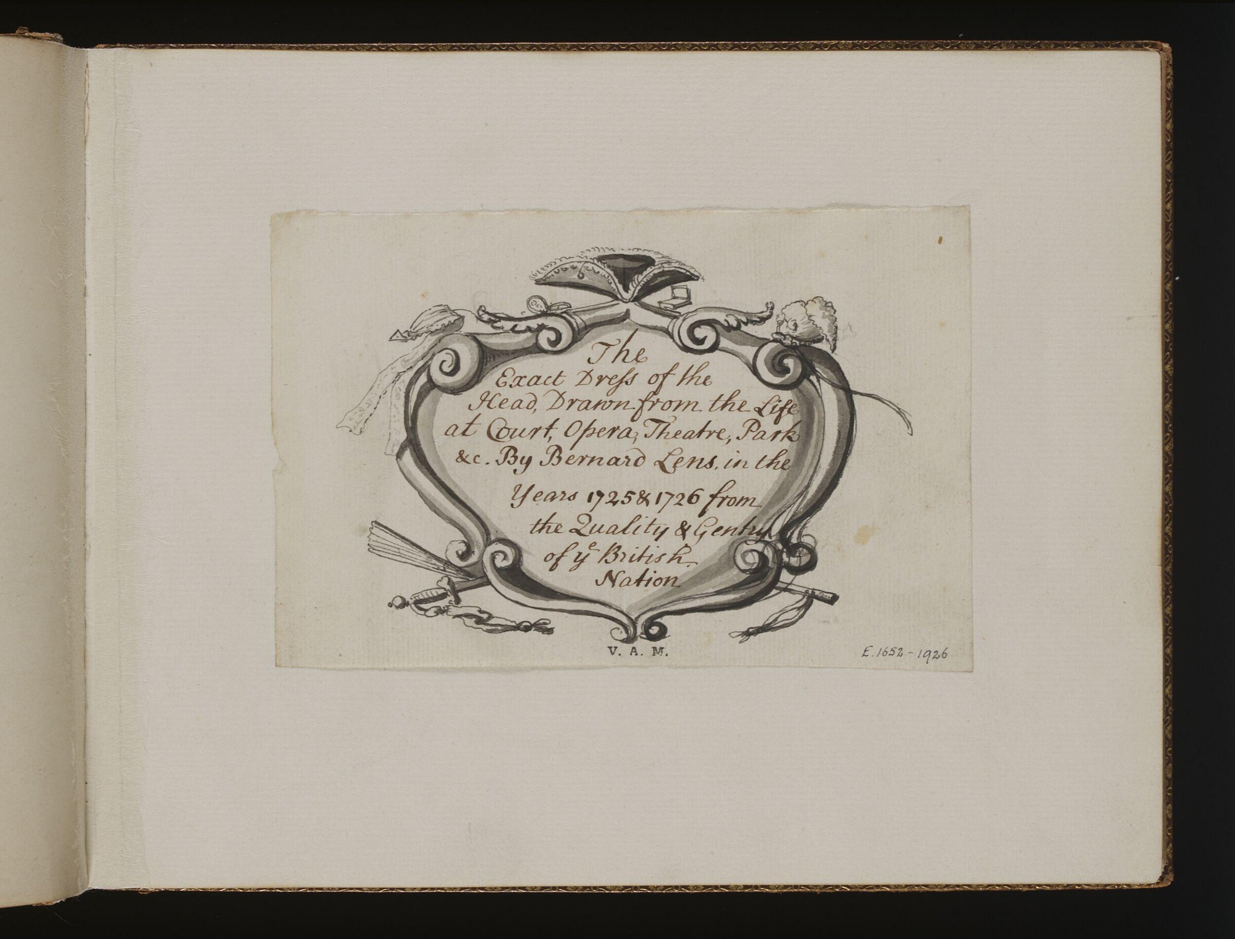 The Exact Dress of the Head, Bernard Lens, 1725-1726