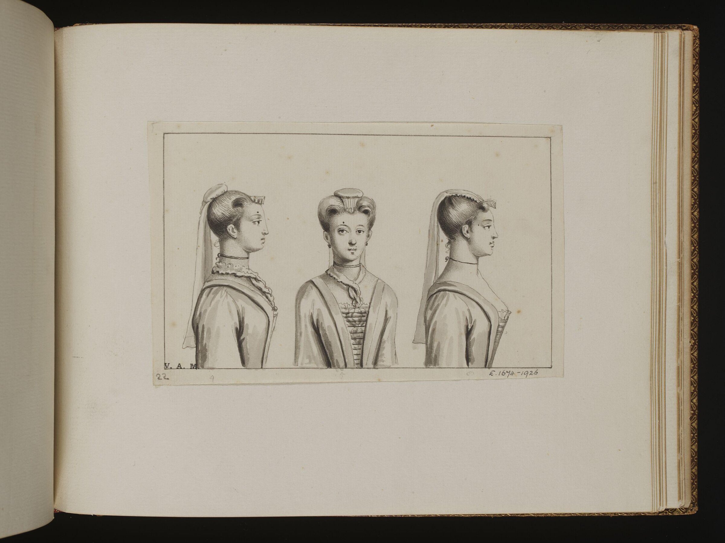 The Exact Dress of the Head, Bernard Lens, 1725-1726